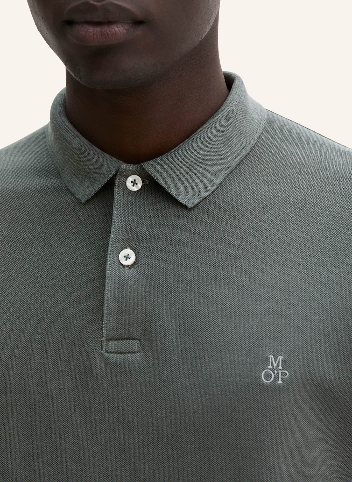 Marc O'Polo Piqué-Poloshirt Shaped Fit: GRAU