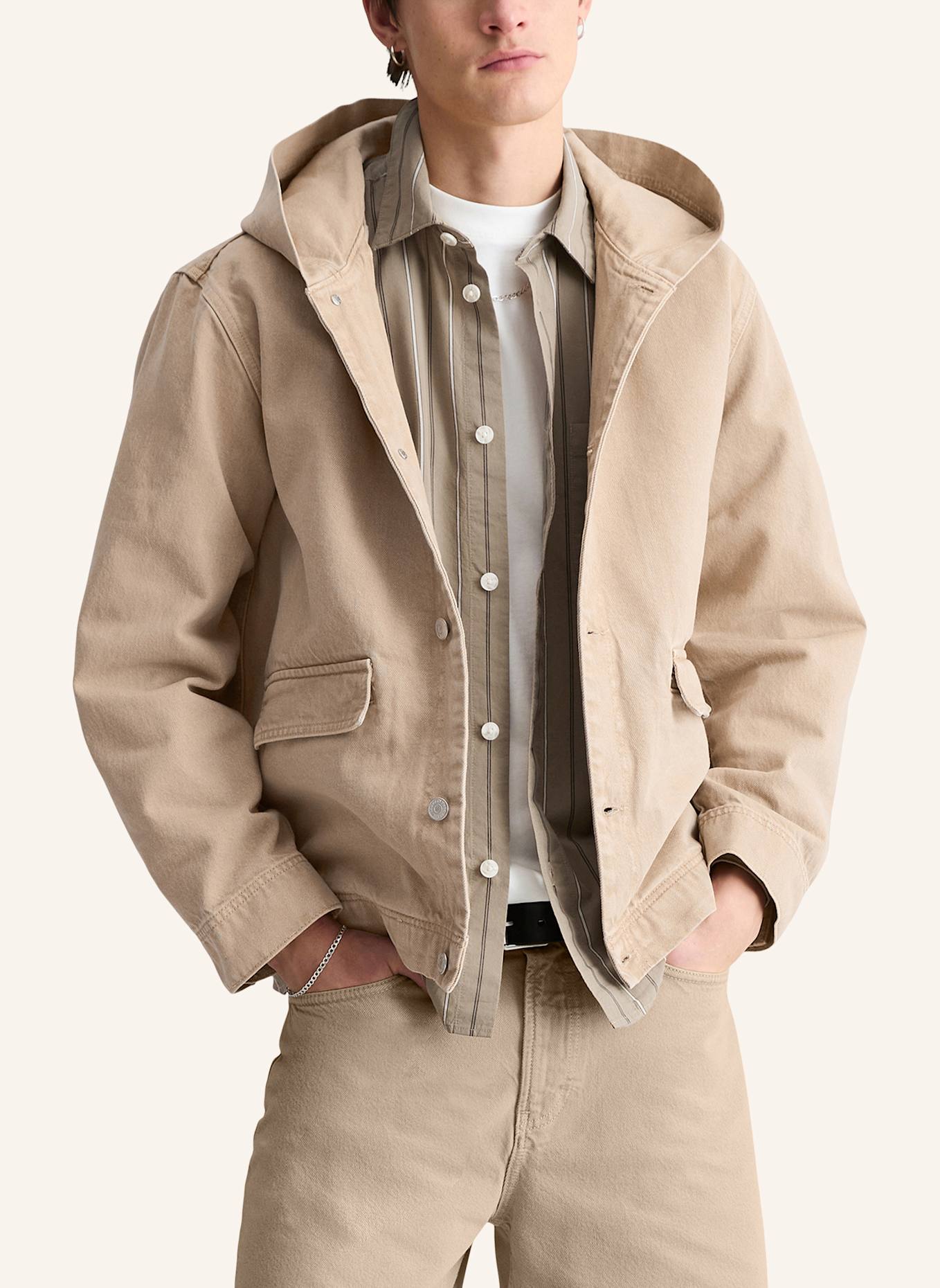 Marc O'Polo DENIM Jeansblouson: BEIGE