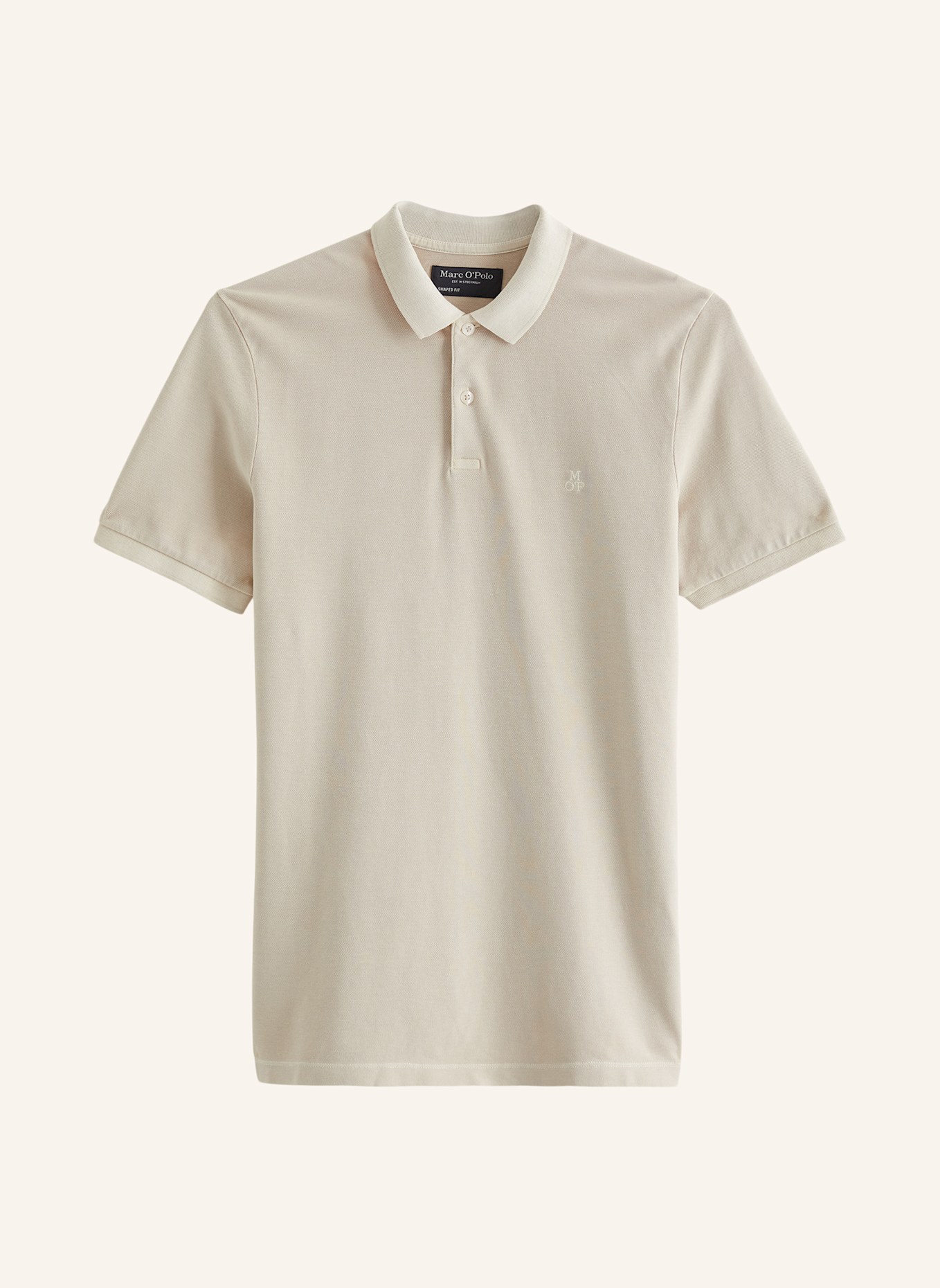 Marc O'Polo Piqué-Poloshirt Shaped Fit: BEIGE