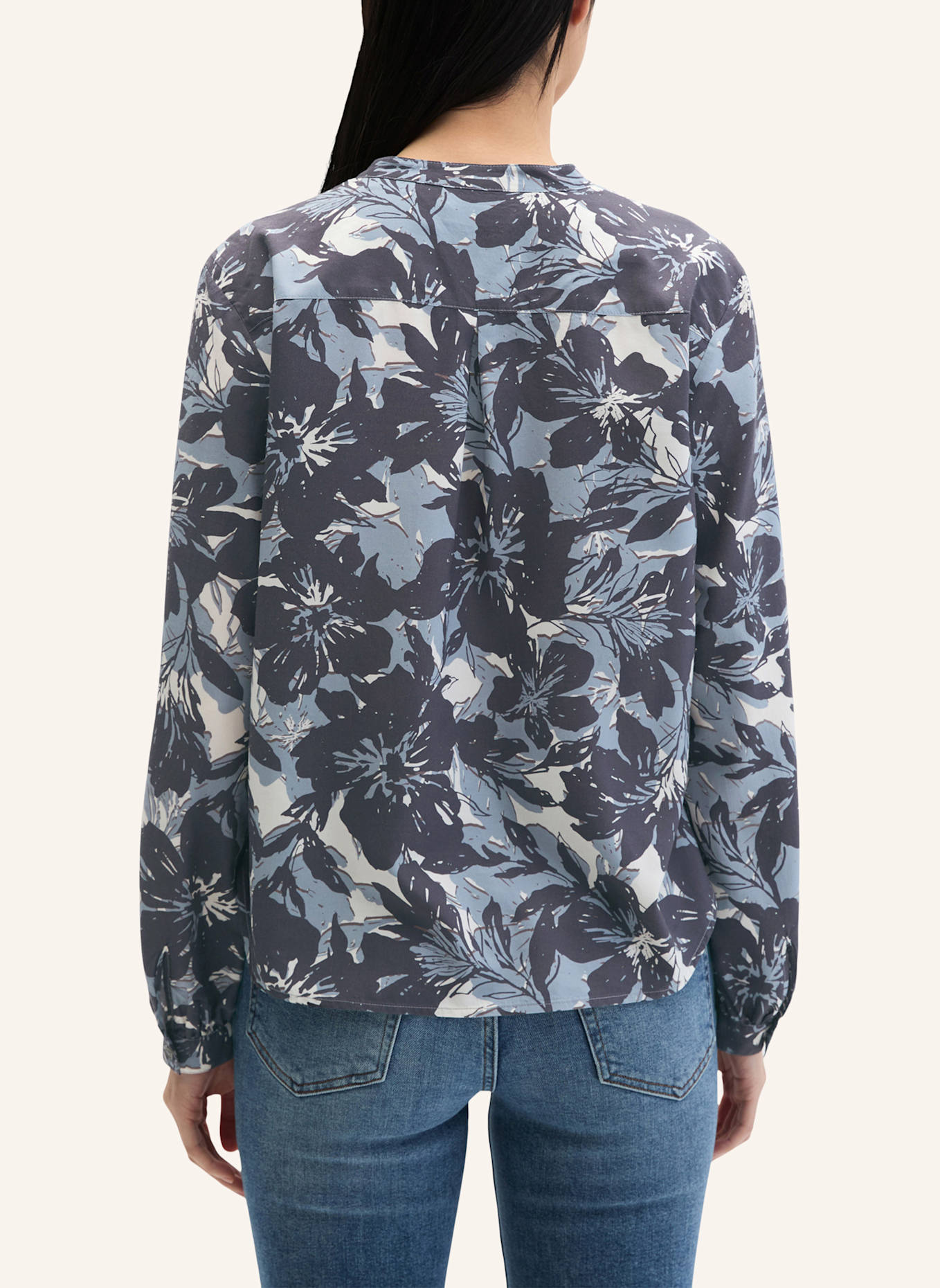 Marc O'Polo Print-Bluse: DUNKELGRAU