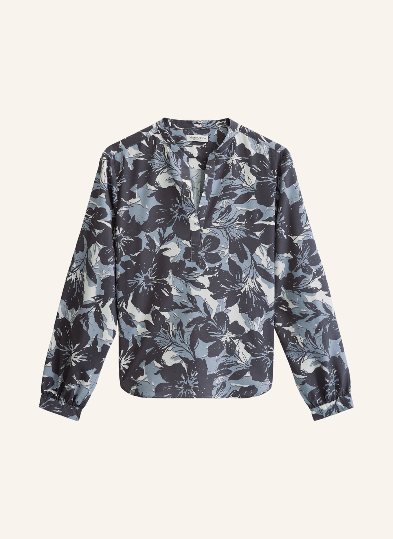 Marc O'Polo Print-Bluse: DUNKELGRAU