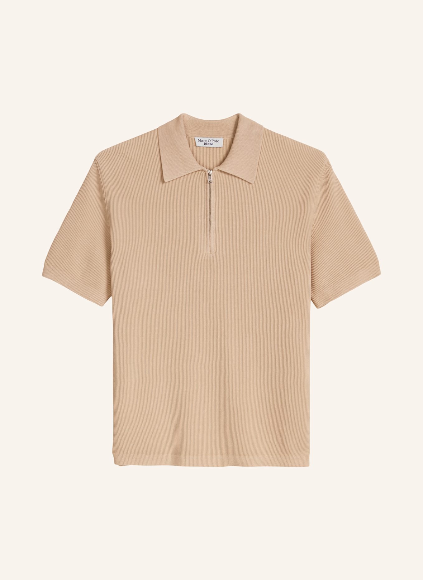 Marc O'Polo DENIM Strick-Poloshirt: BEIGE