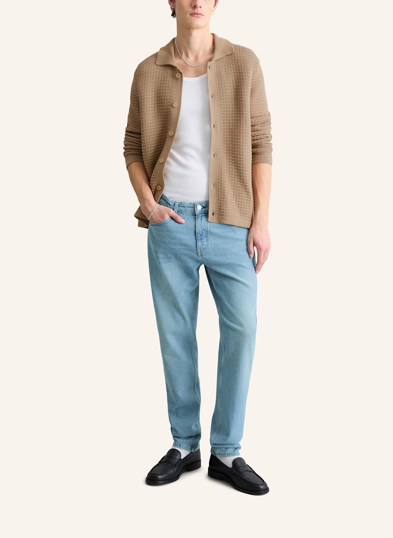 Marc O'Polo DENIM Strickjacke: BEIGE