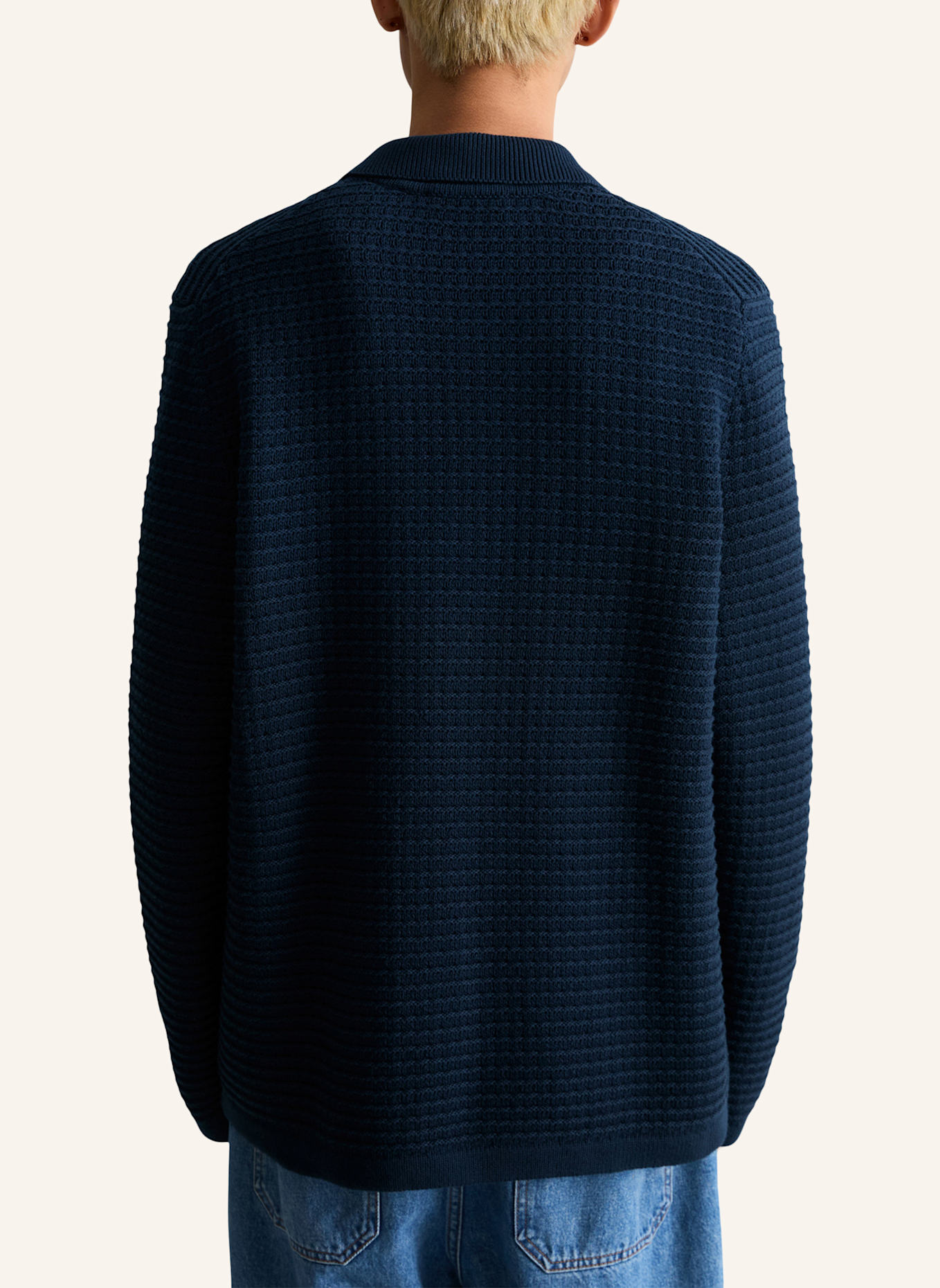 Marc O'Polo DENIM Strickjacke: DUNKELBLAU