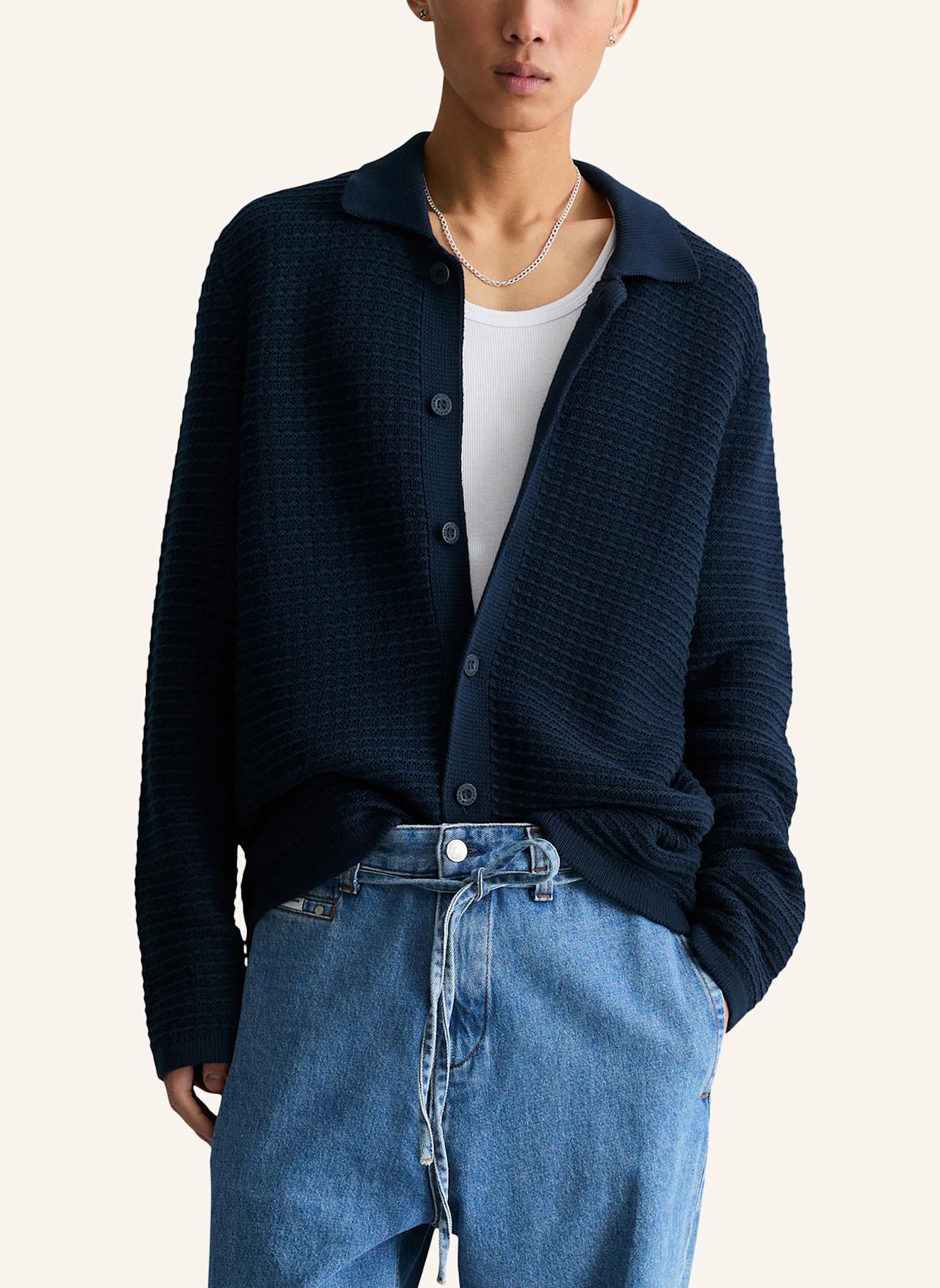 Marc O'Polo DENIM Strickjacke: DUNKELBLAU