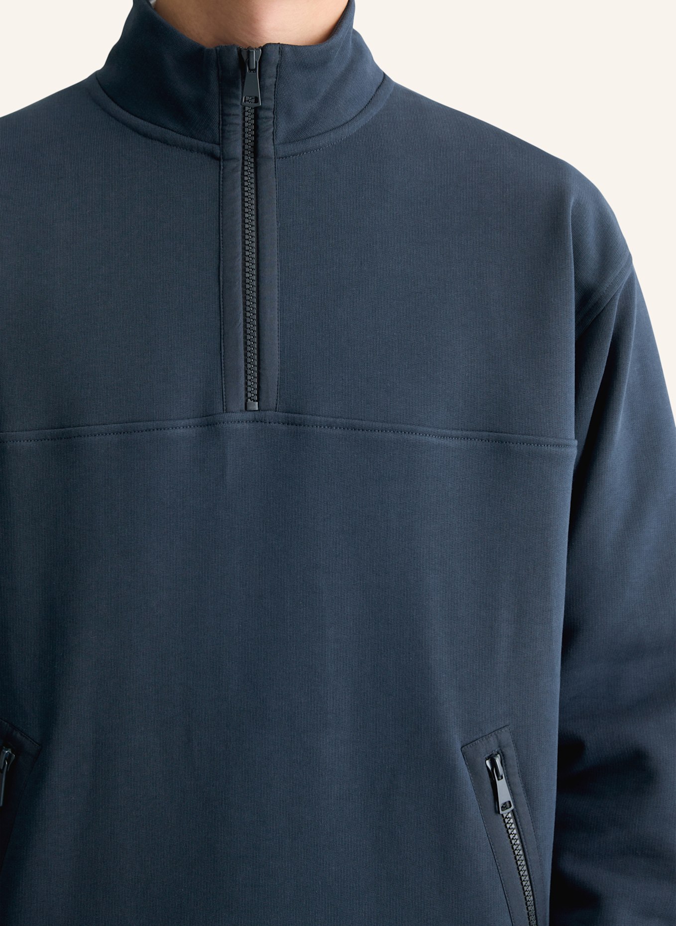 Marc O'Polo DENIM Sweat-Troyer: DUNKELBLAU