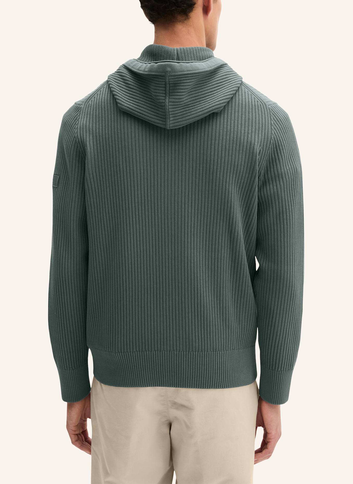 Marc O'Polo Kapuzen-Strickjacke: DUNKELGRAU