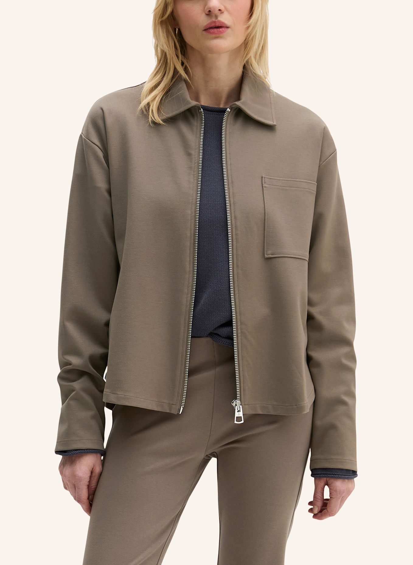 Marc O'Polo Jersey-Jacke: BRAUN