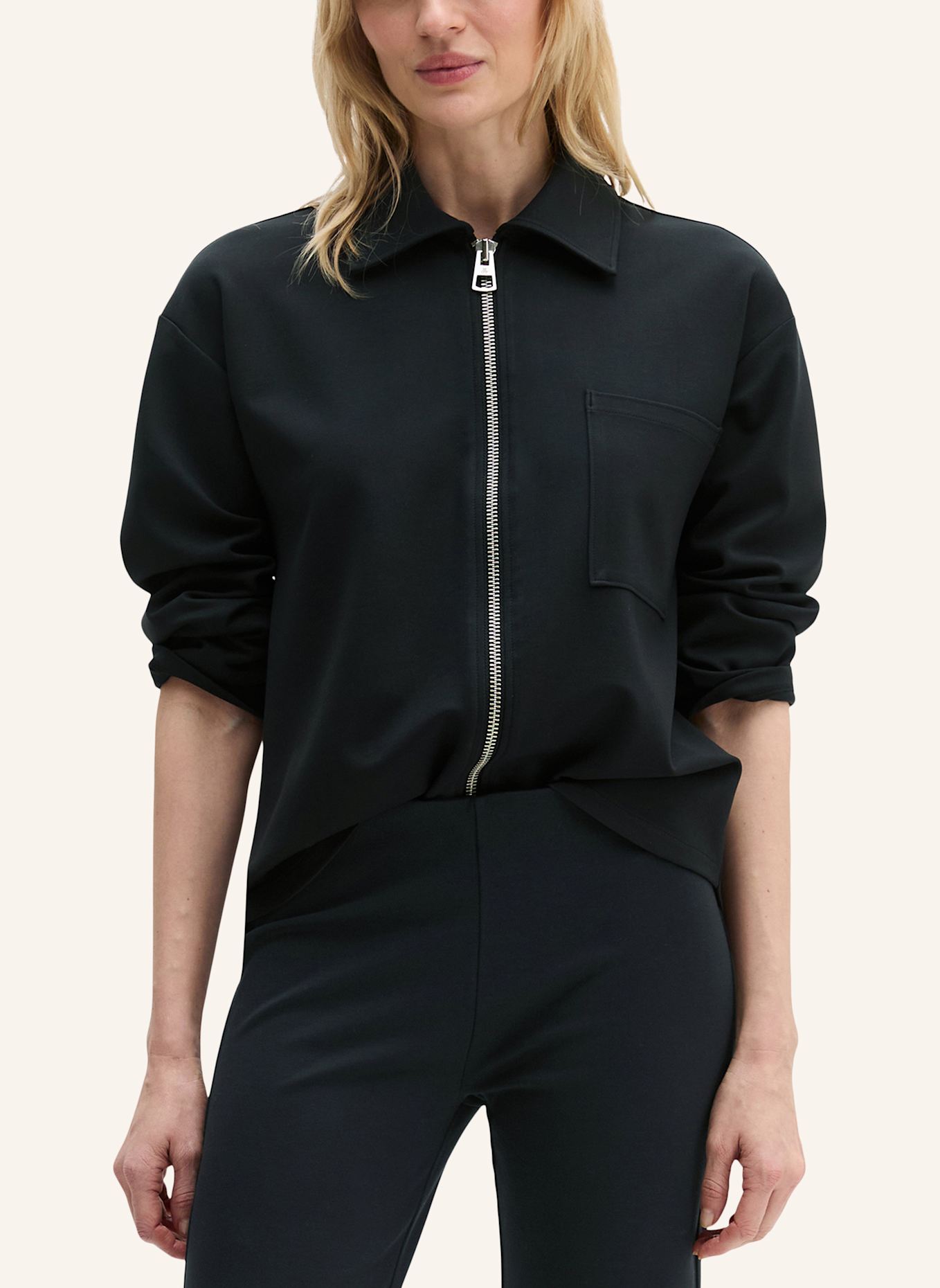 Marc O'Polo Jersey-Jacke: DUNKELBLAU