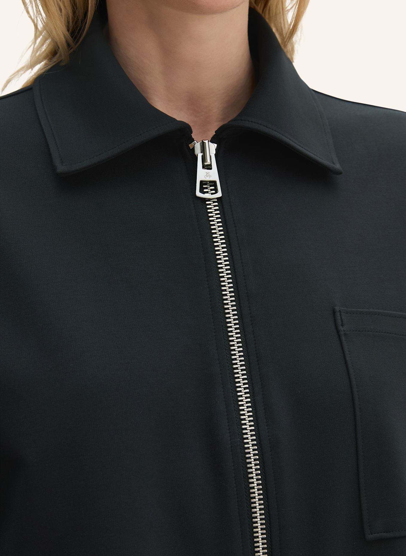 Marc O'Polo Jersey-Jacke: DUNKELBLAU