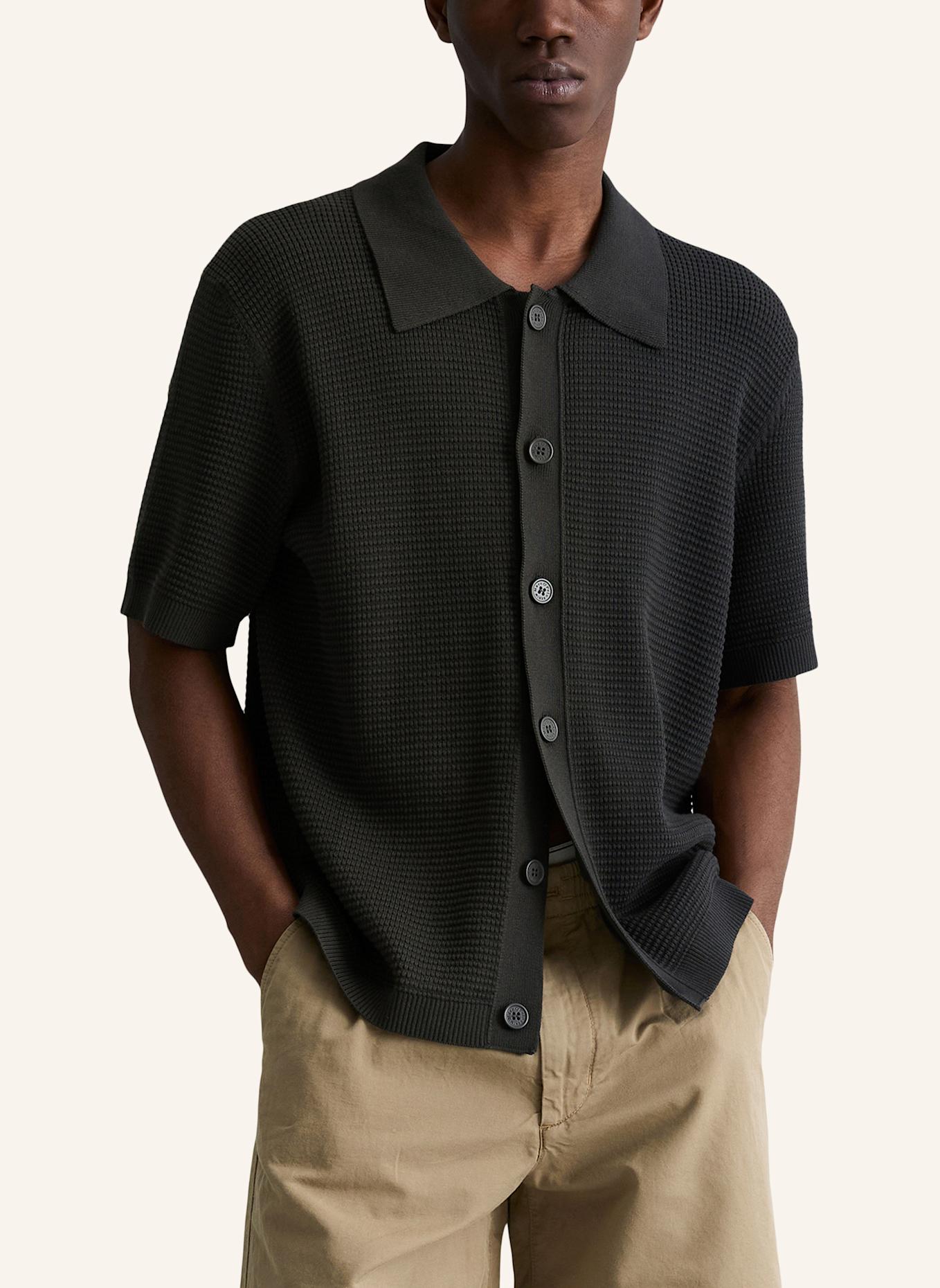 Marc O'Polo DENIM Strick Poloshirt: DUNKELGRAU