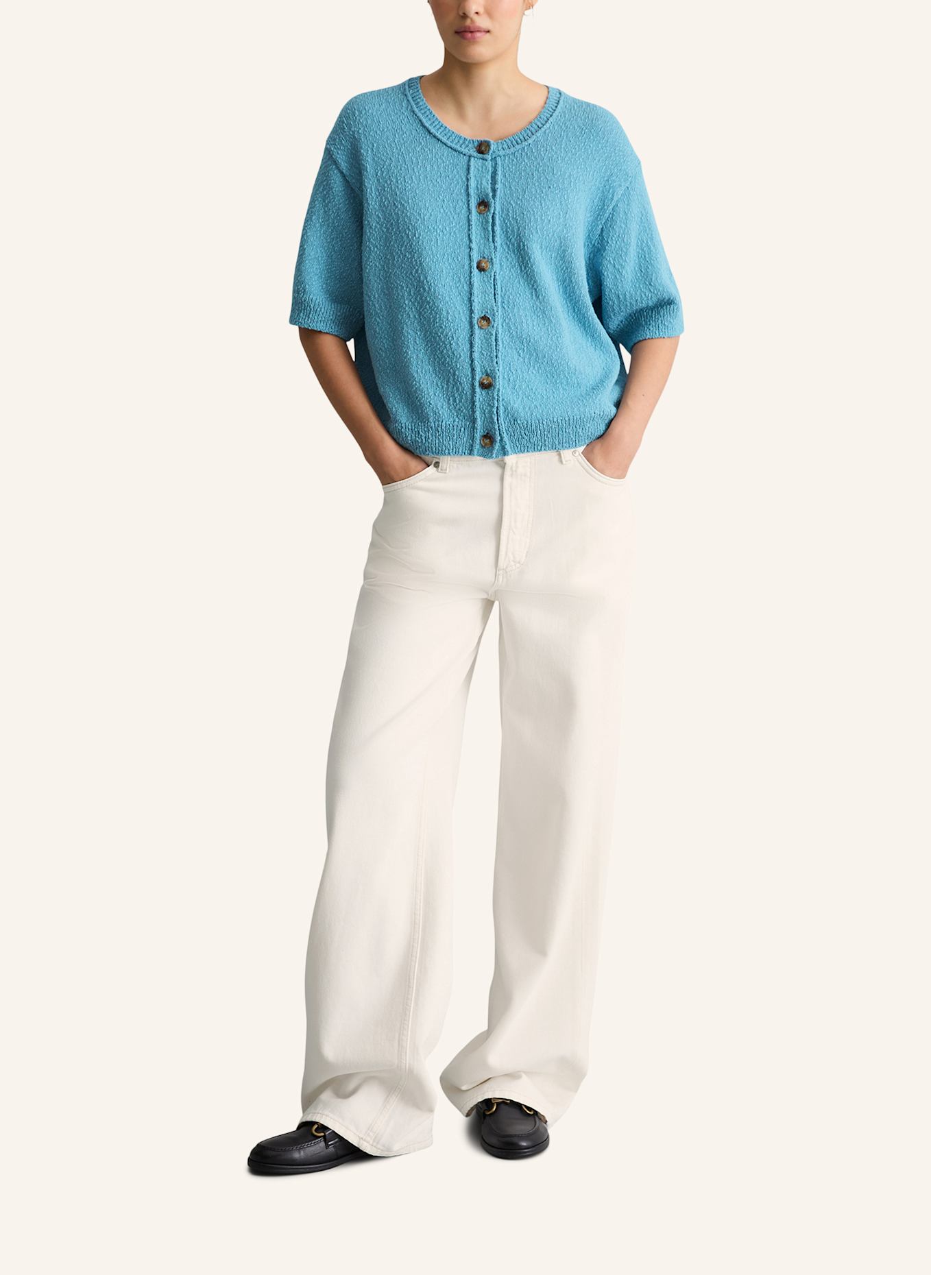 Marc O'Polo DENIM Strickjacke: HELLBLAU