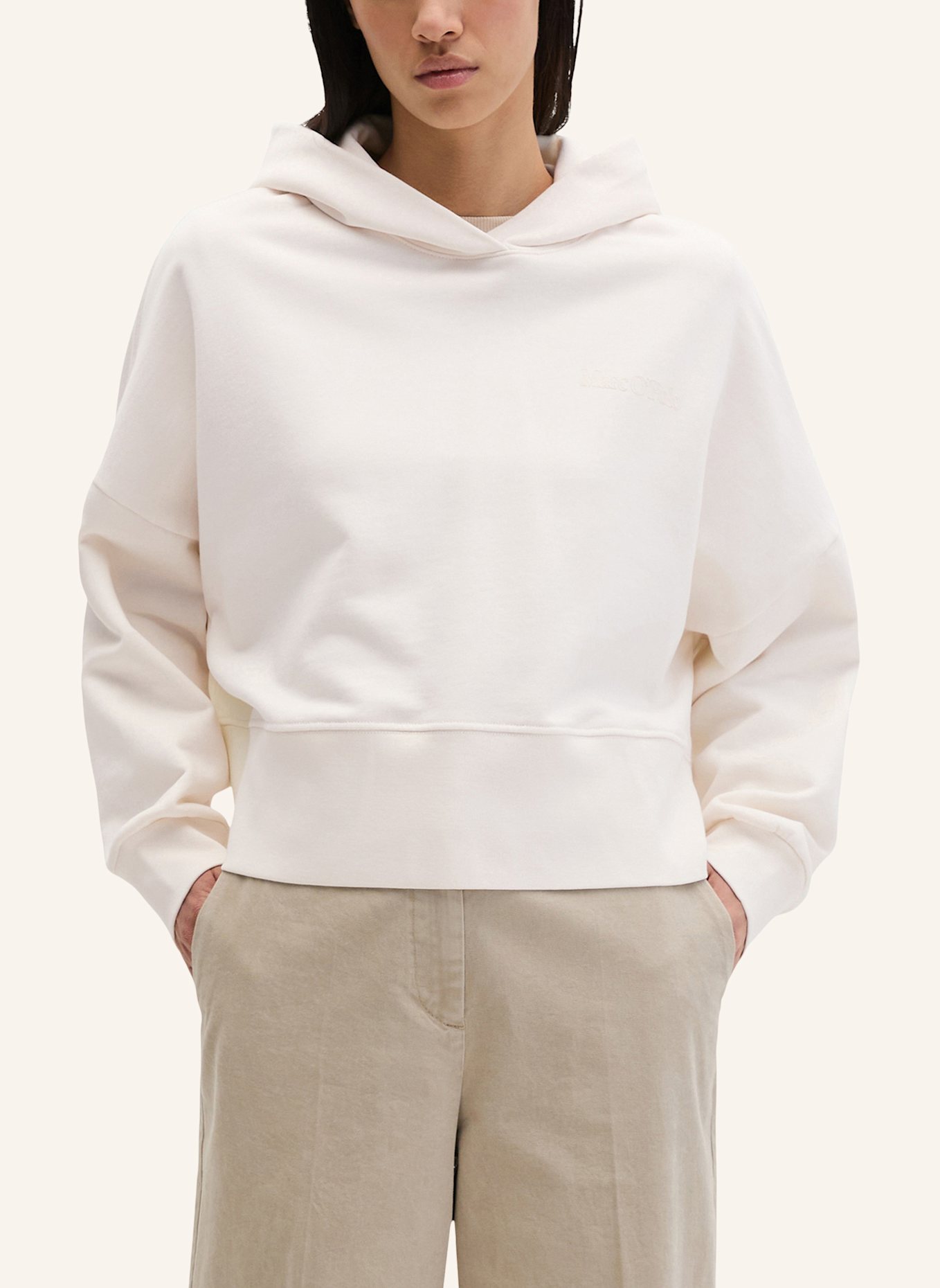 Marc O'Polo Kapuzen-Sweatshirt: ECRU