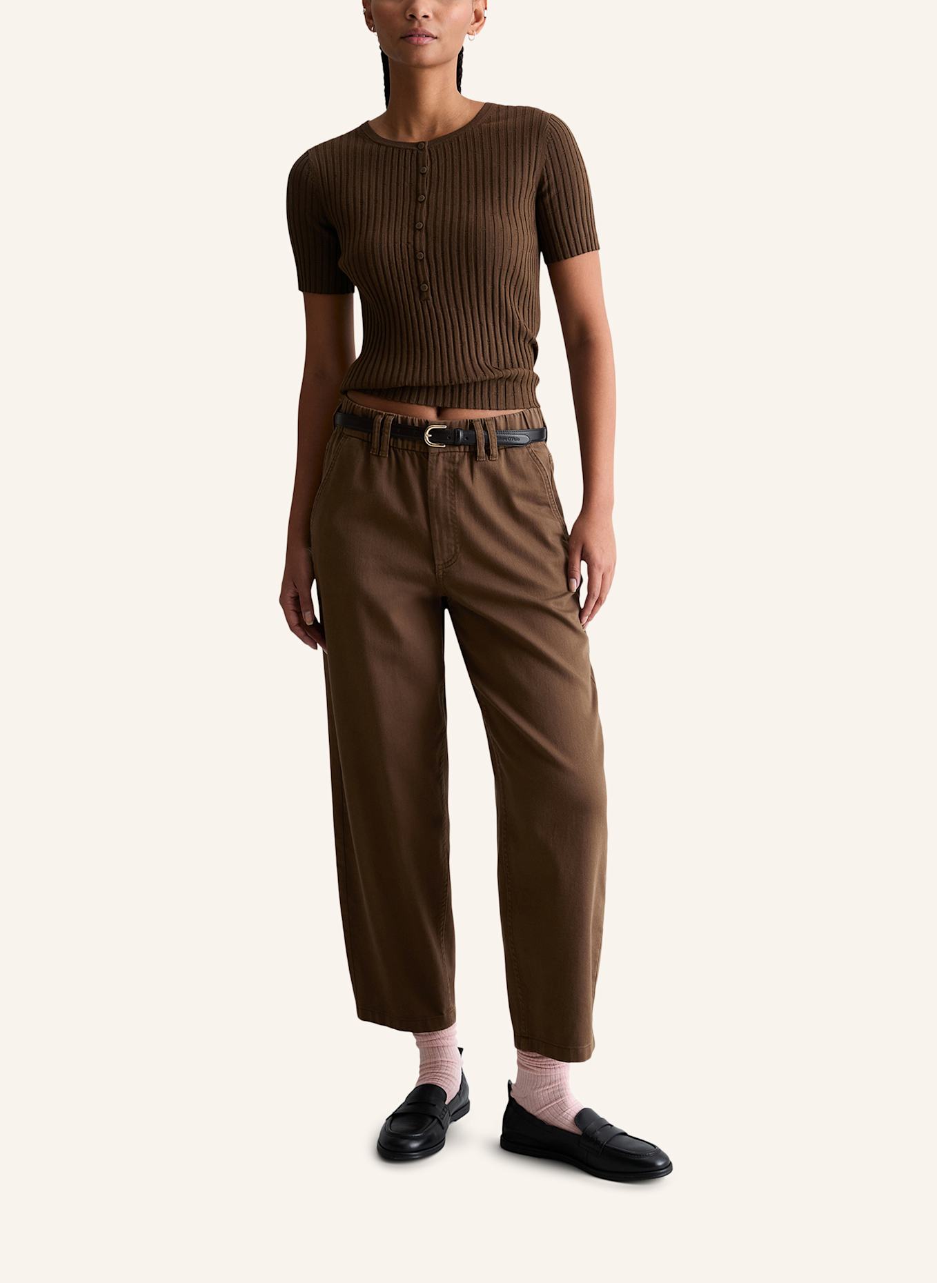 Marc O'Polo DENIM Feinstrickpullover: DUNKELBRAUN