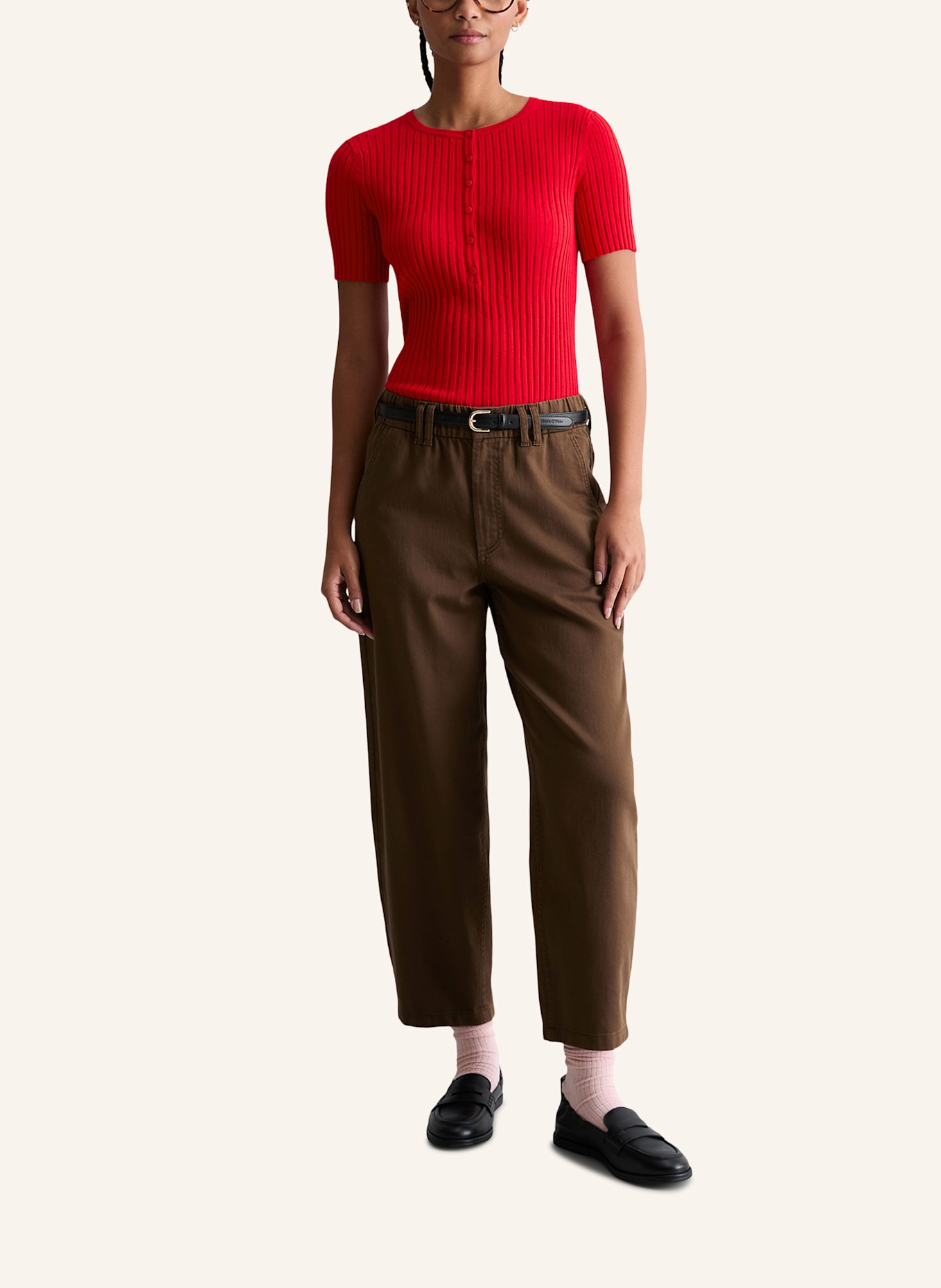 Marc O'Polo DENIM Feinstrickpullover: HELLROT