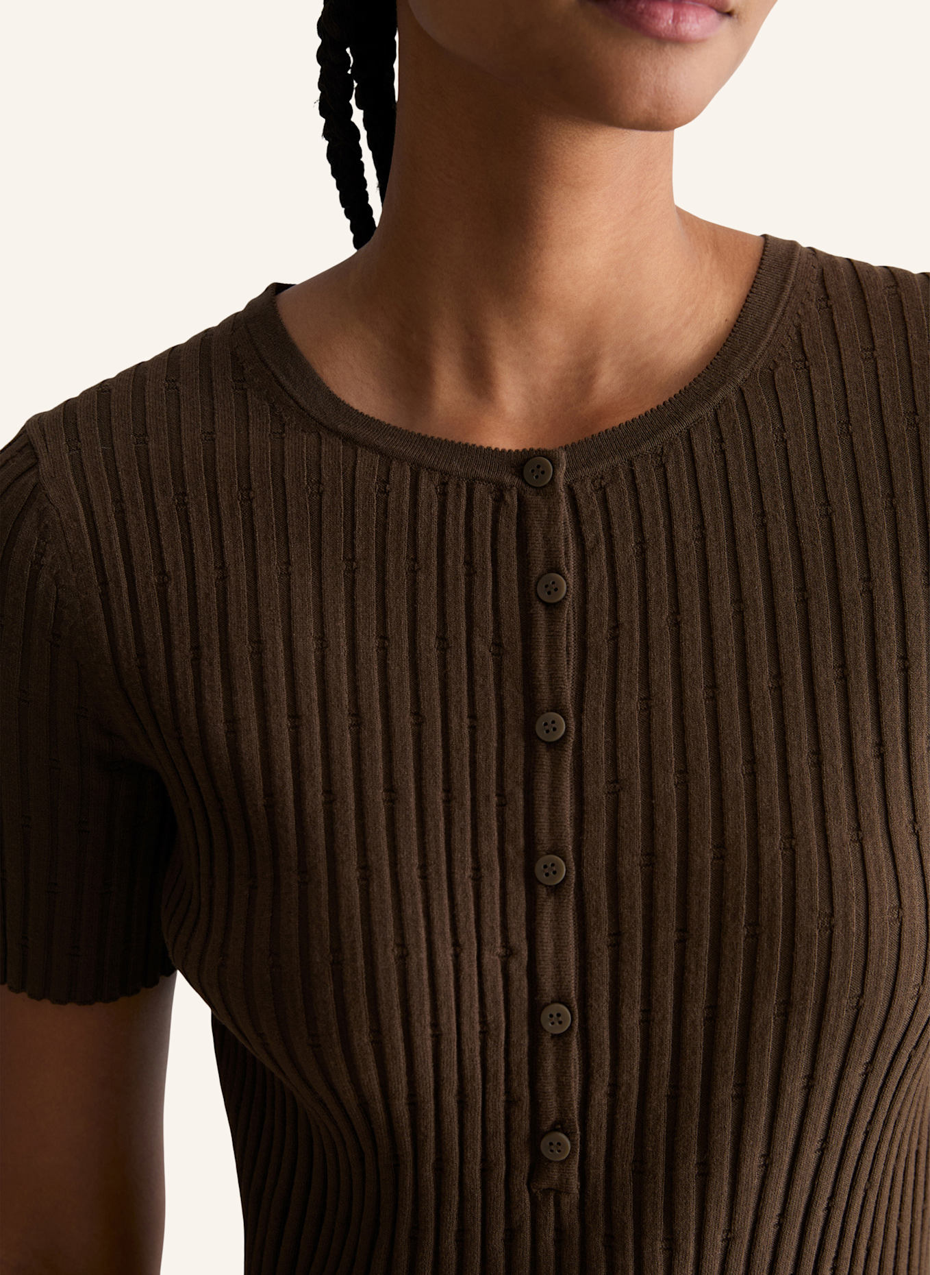 Marc O'Polo DENIM Feinstrickpullover: DUNKELBRAUN