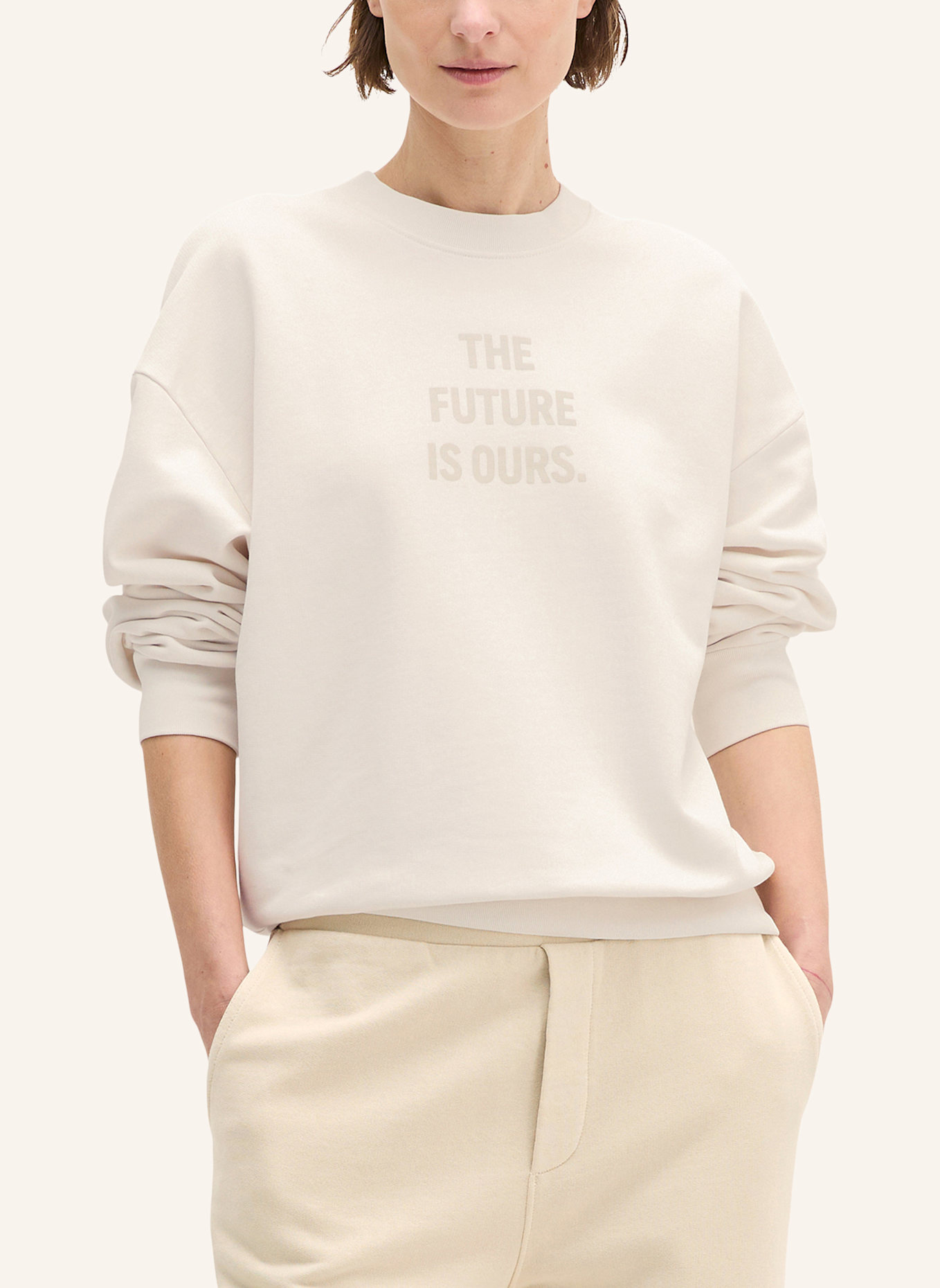 Marc O'Polo Woman's Day Sweatshirt: ECRU