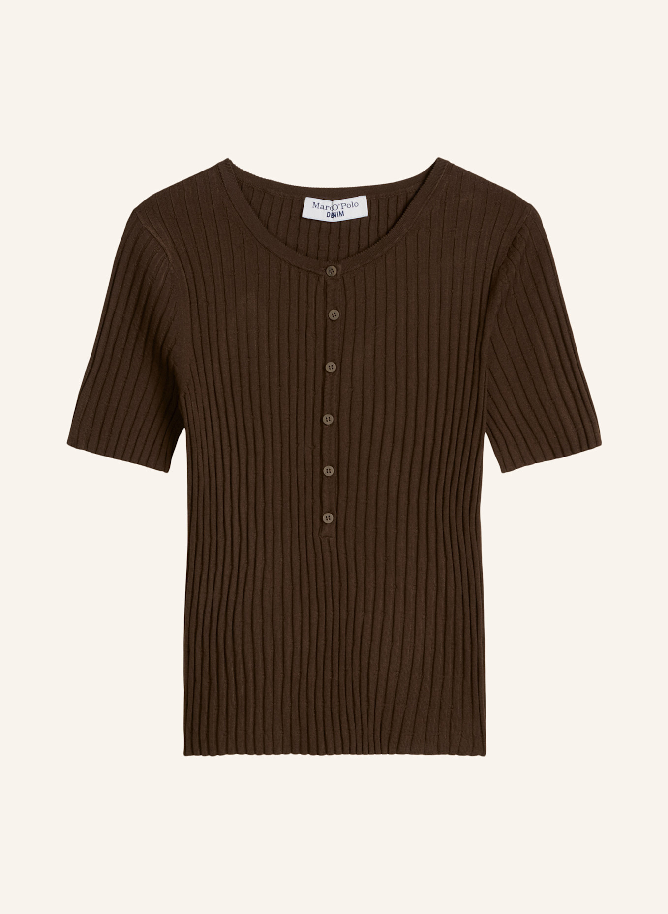 Marc O'Polo DENIM Feinstrickpullover: DUNKELBRAUN