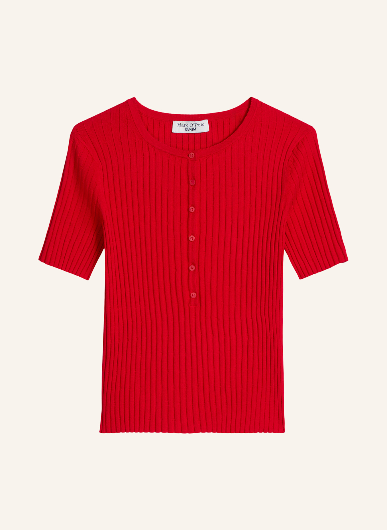 Marc O'Polo DENIM Feinstrickpullover: HELLROT
