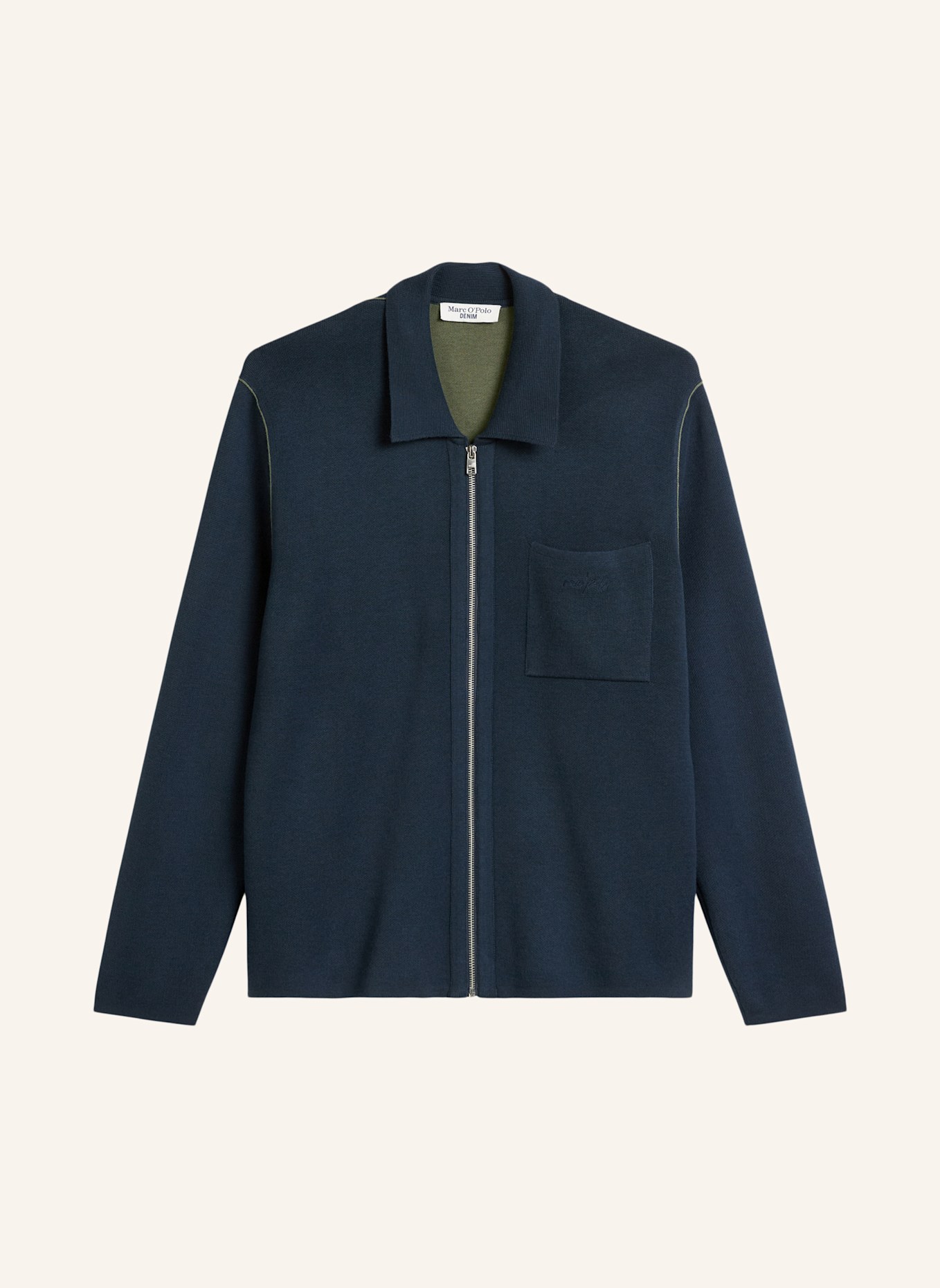 Marc O'Polo DENIM Strickjacke: DUNKELBLAU