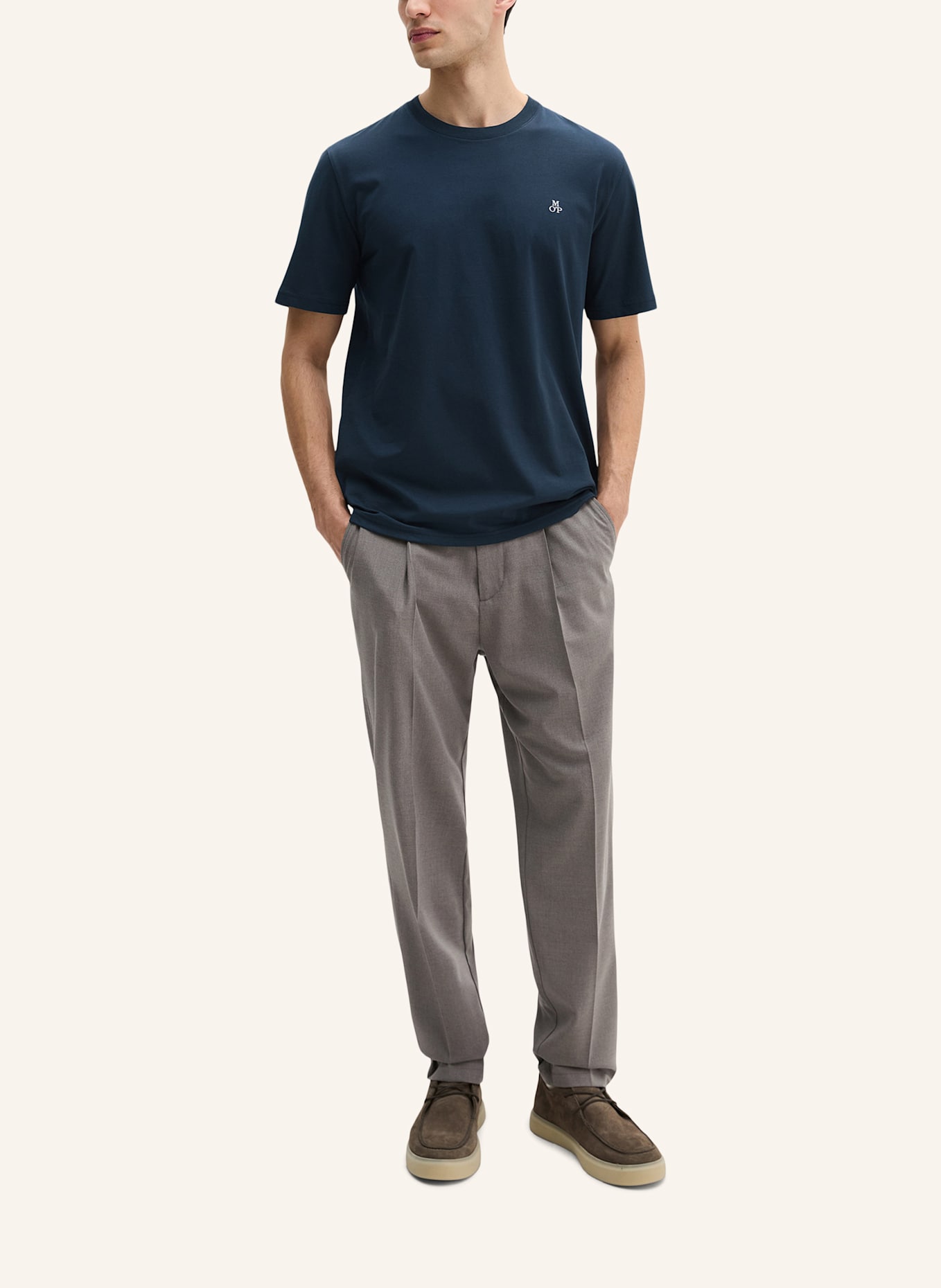 Marc O'Polo T-Shirt Dreierpack: WEISS/ DUNKELBLAU