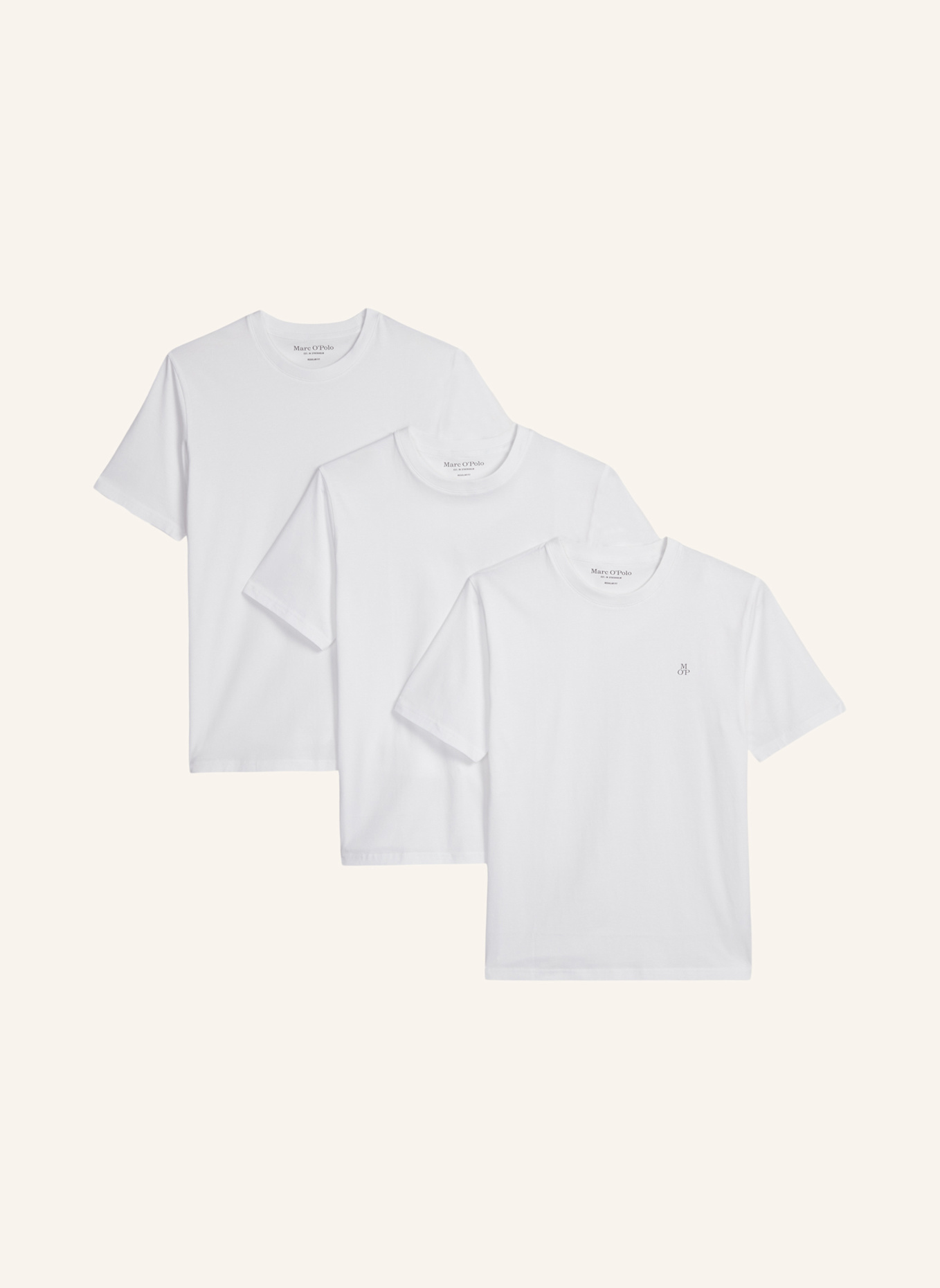 Marc O'Polo T-Shirt Dreierpack: WEISS