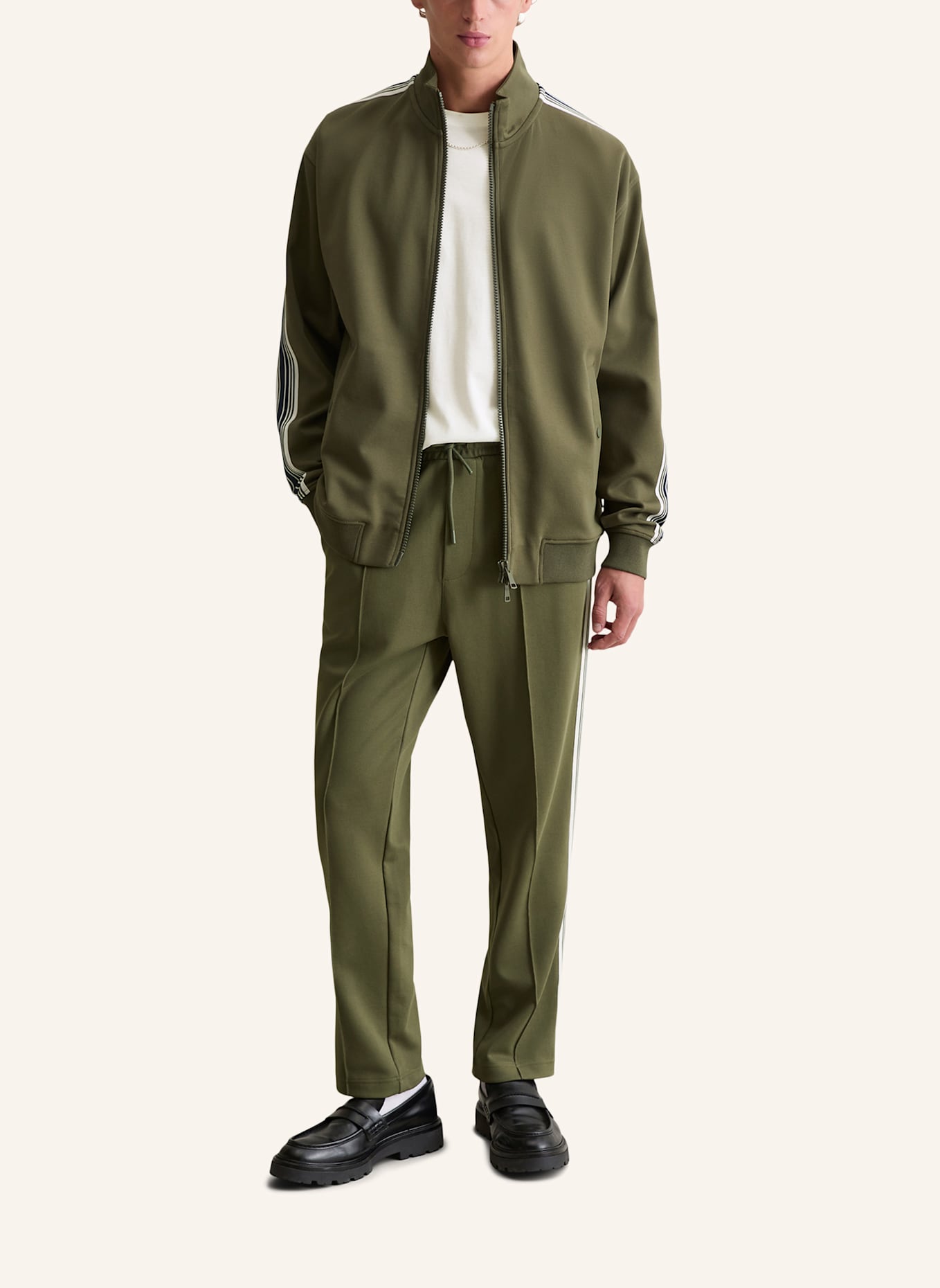 Marc O'Polo DENIM Trainingsjacke: DUNKELGRÜN