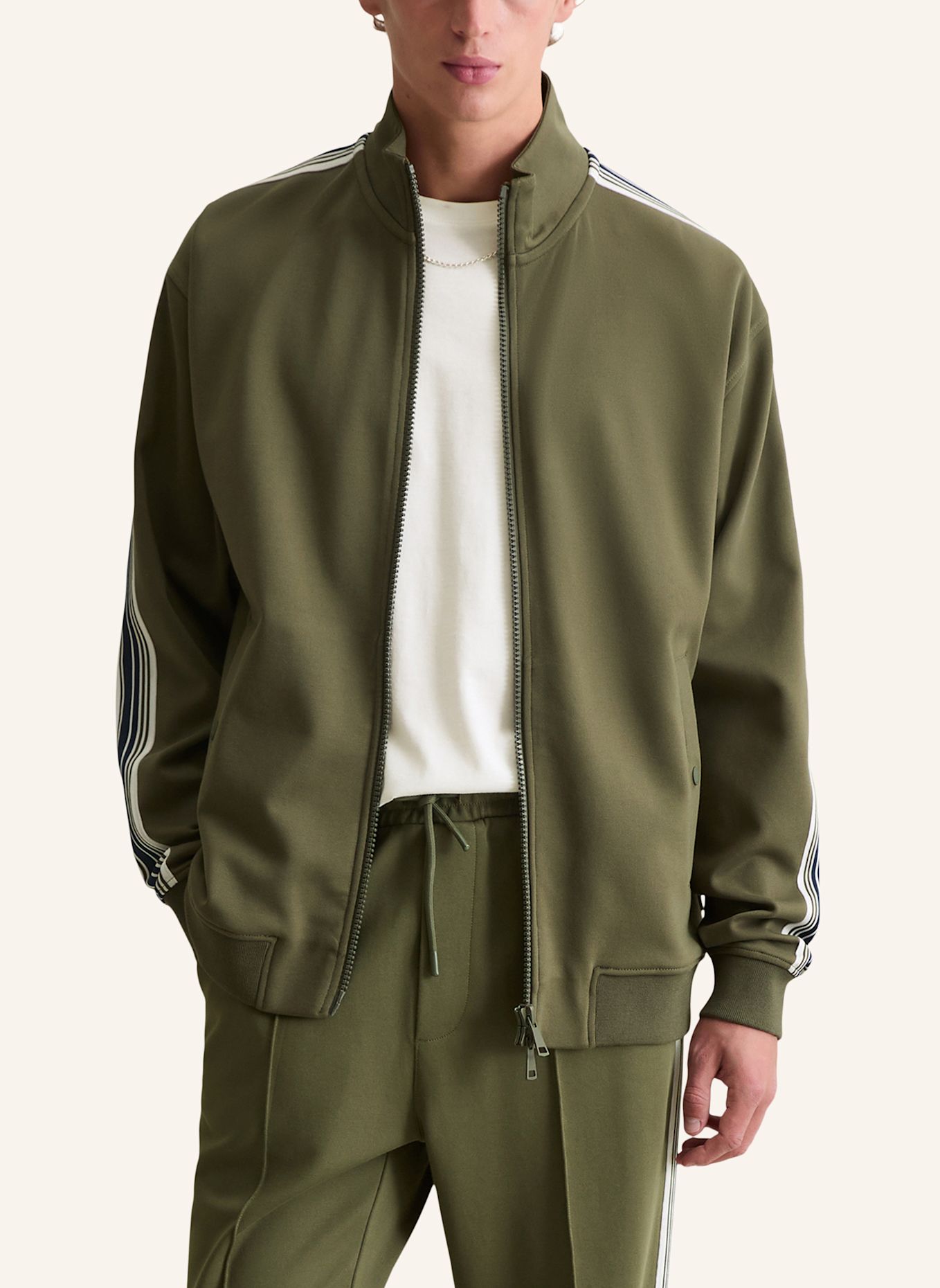 Marc O'Polo DENIM Trainingsjacke: DUNKELGRÜN