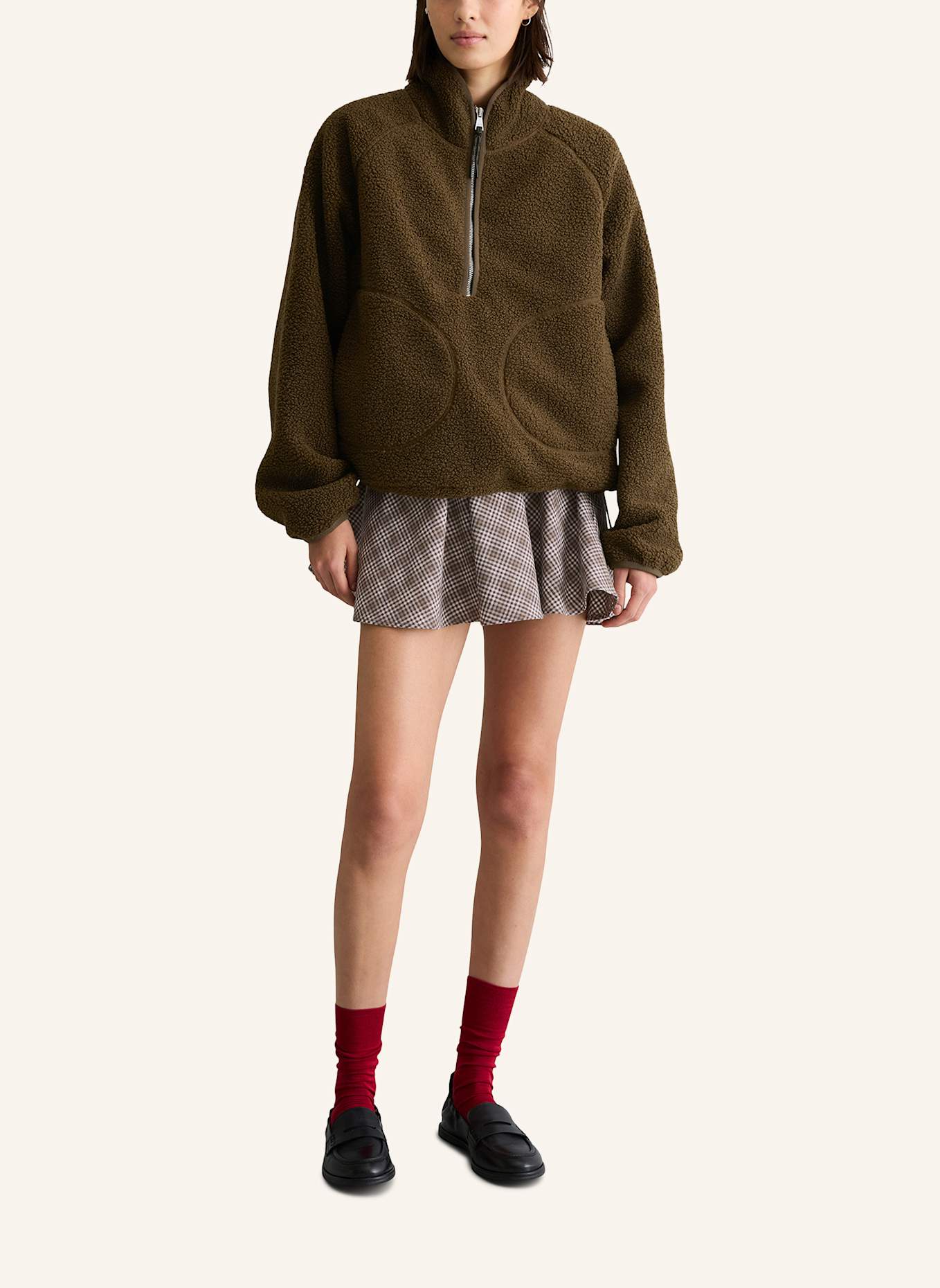 Marc O'Polo DENIM Teddyweste: DUNKELBRAUN