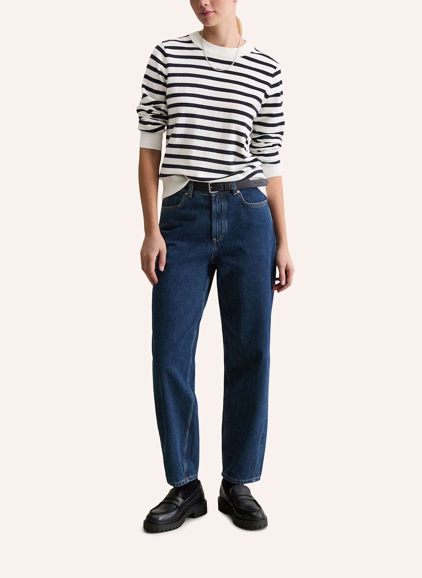 Marc O'Polo DENIM Strickpullover: DUNKELBLAU