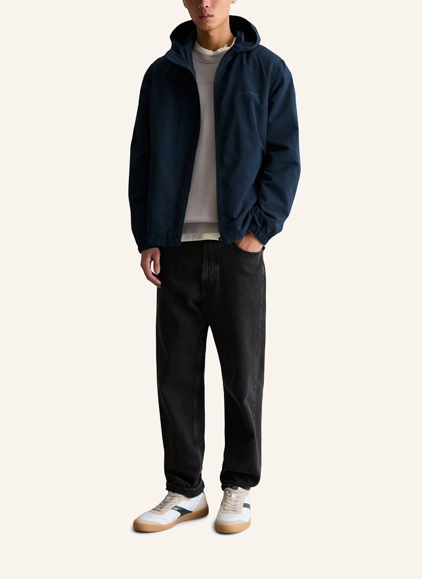 Marc O'Polo DENIM Kapuzen-Jacke: DUNKELBLAU