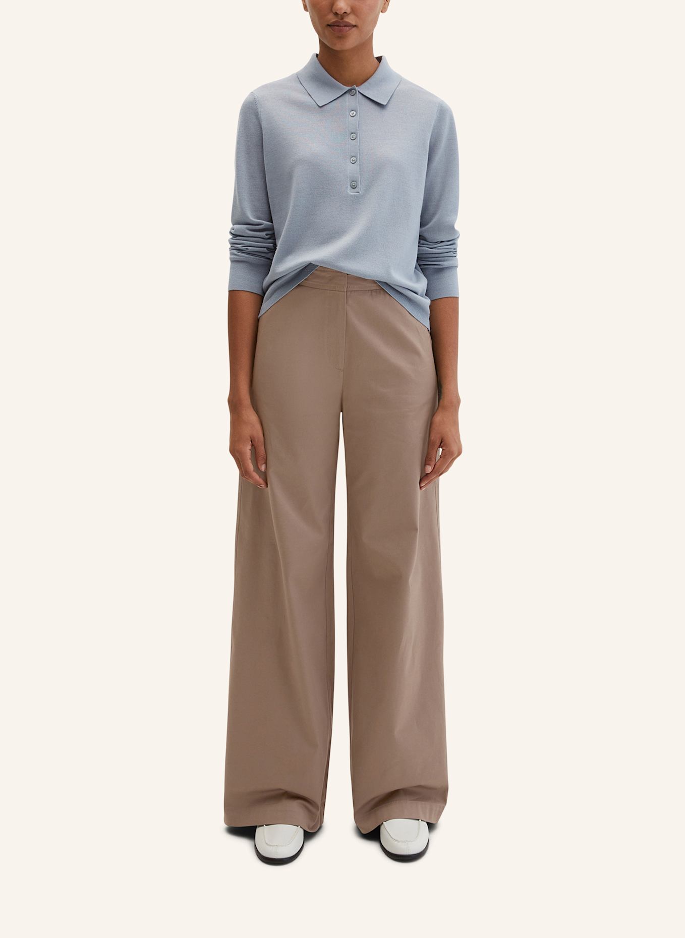 Marc O'Polo Feinstrick-Poloshirt: GRAU