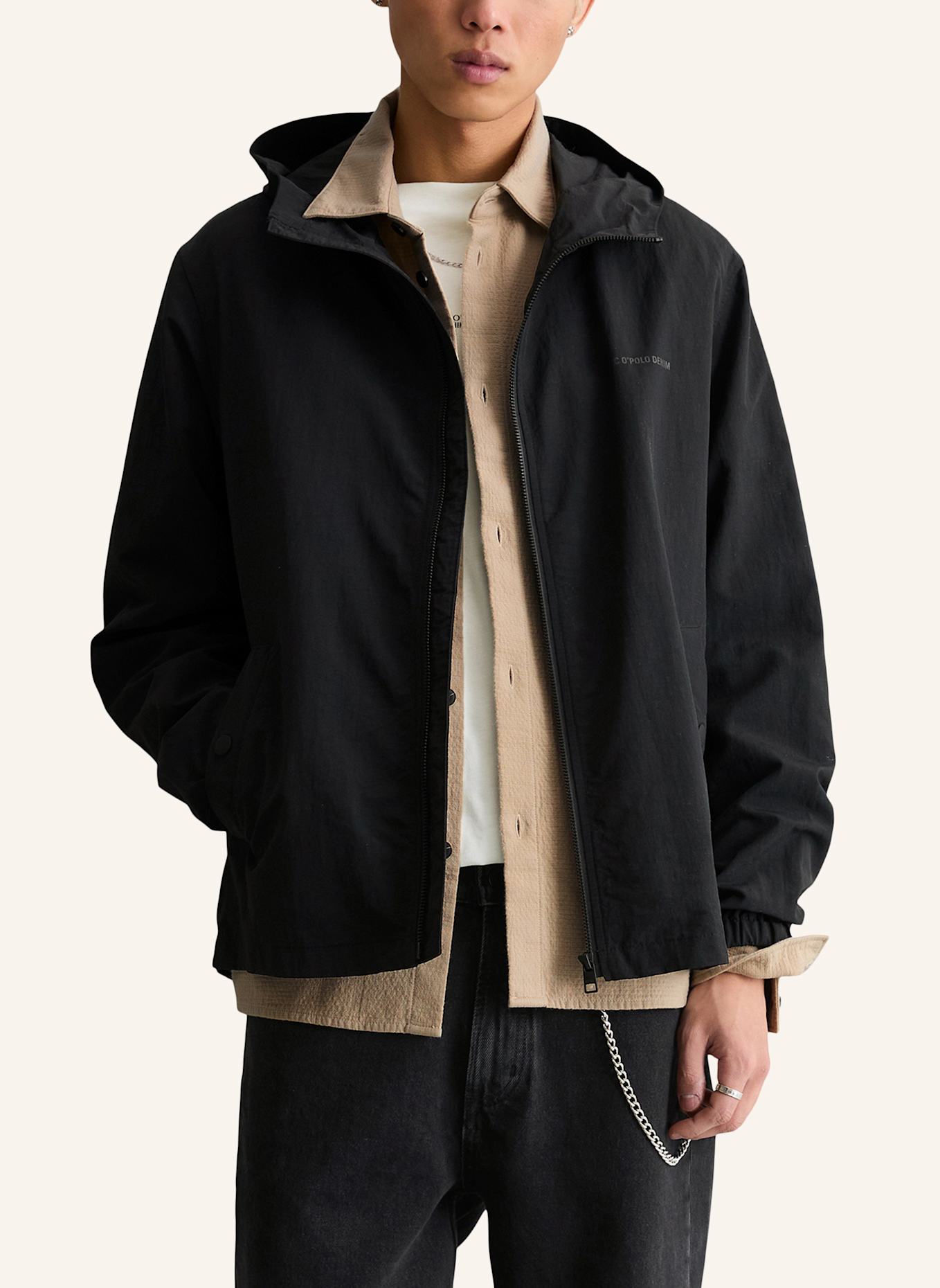 Marc O'Polo DENIM Kapuzen-Jacke: SCHWARZ