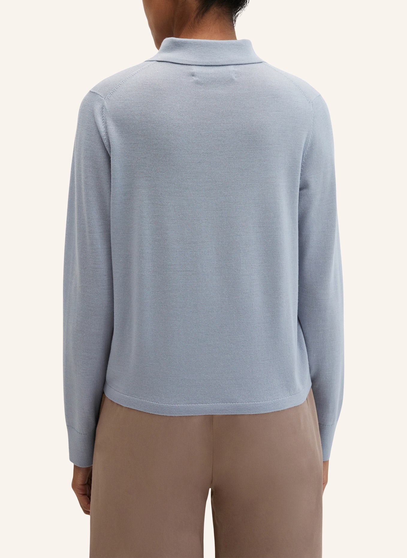 Marc O'Polo Feinstrick-Poloshirt: GRAU