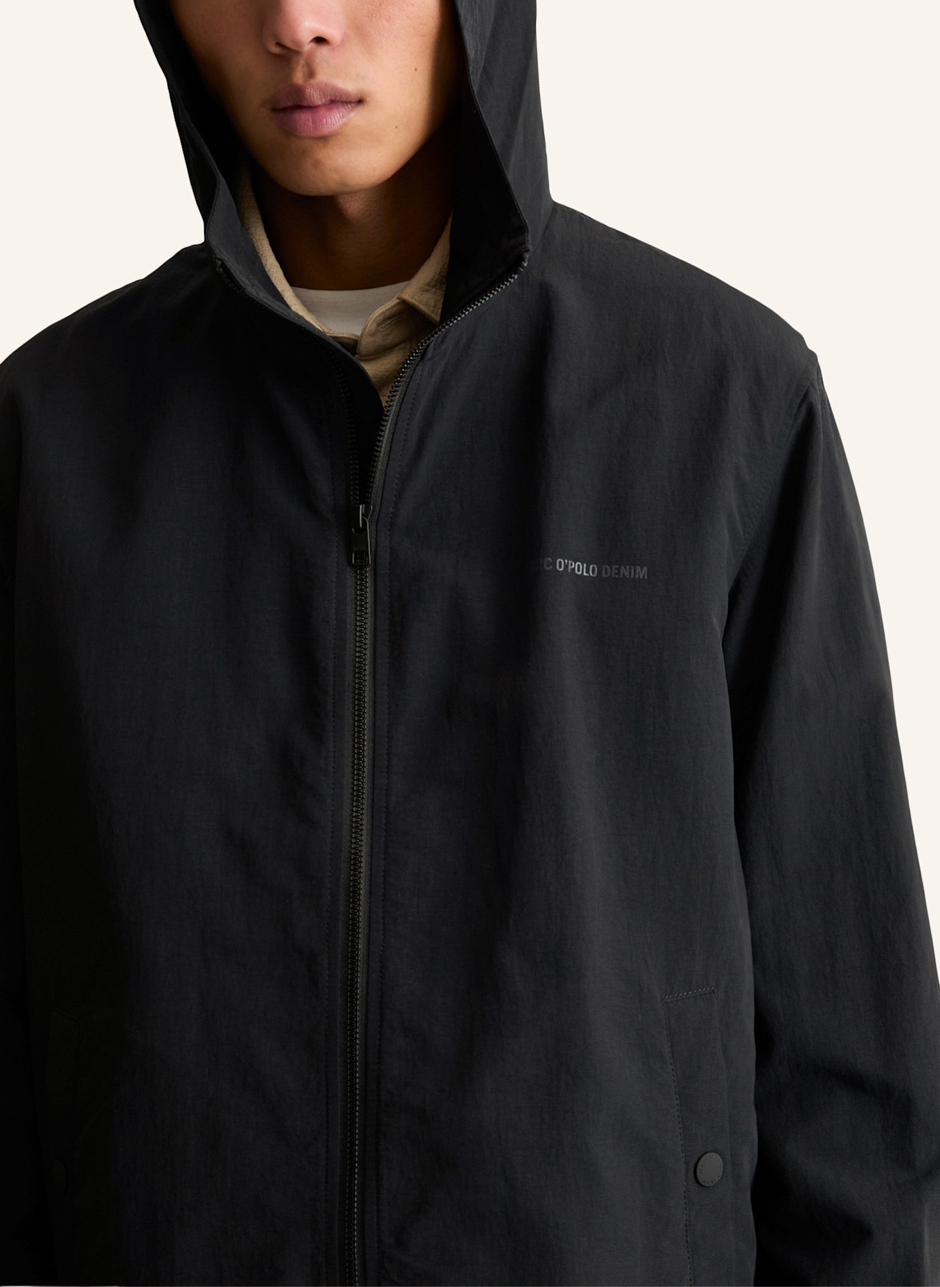 Marc O'Polo DENIM Kapuzen-Jacke: SCHWARZ