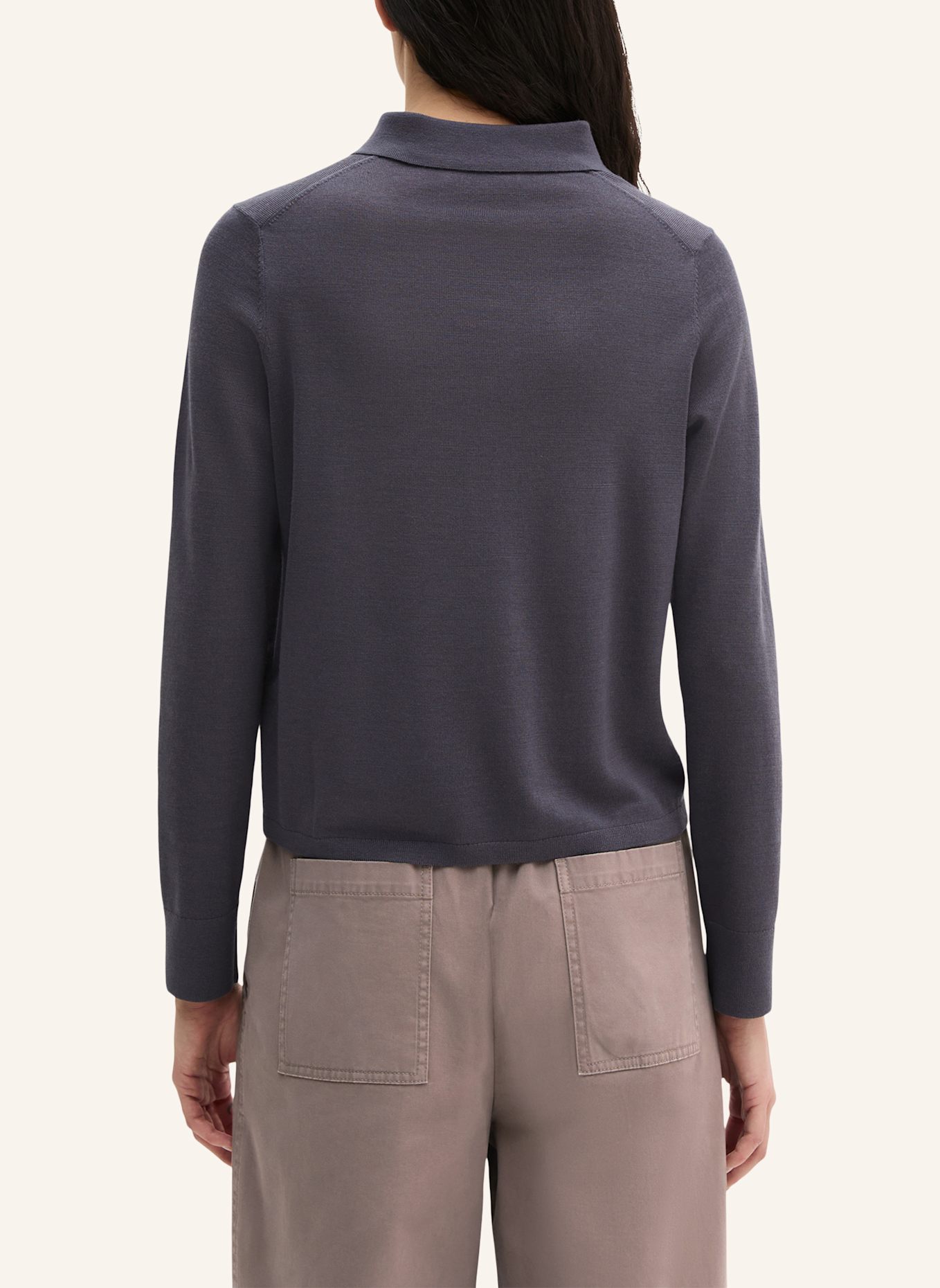 Marc O'Polo Feinstrick-Poloshirt: DUNKELGRAU