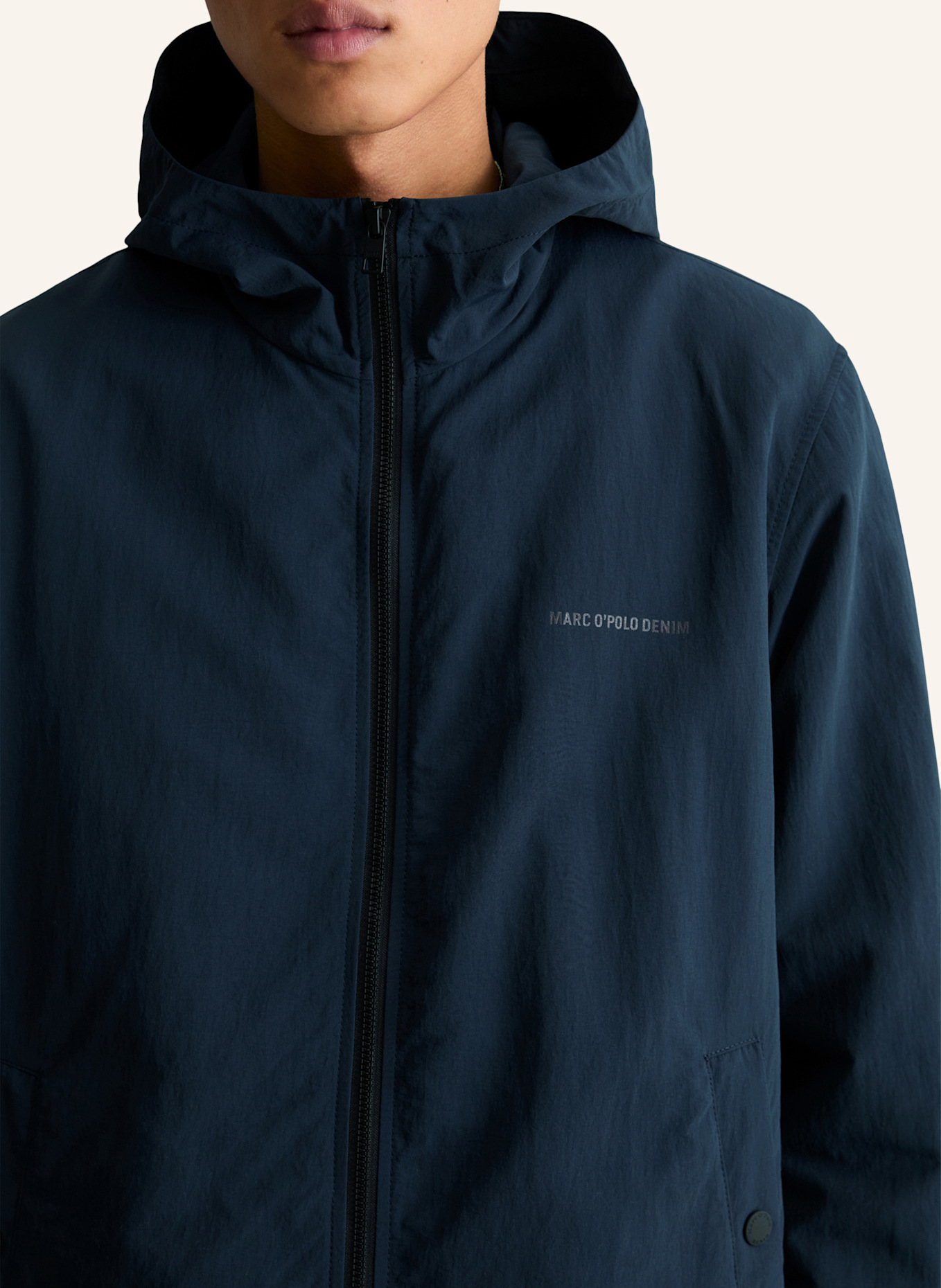 Marc O'Polo DENIM Kapuzen-Jacke: DUNKELBLAU