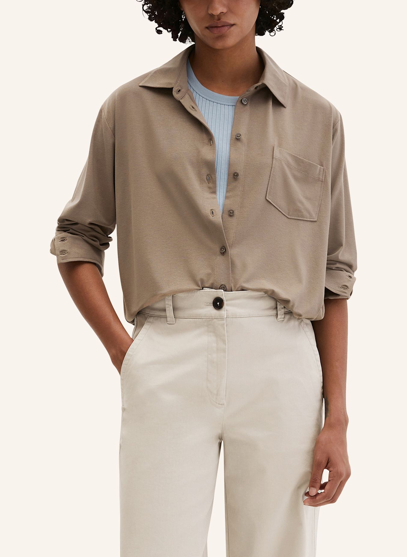 Marc O'Polo Jerseybluse: BRAUN