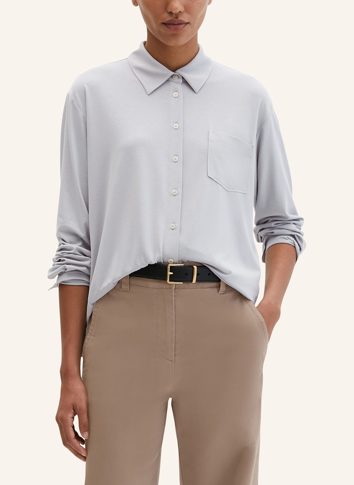 Marc O'Polo Jerseybluse: GRAU