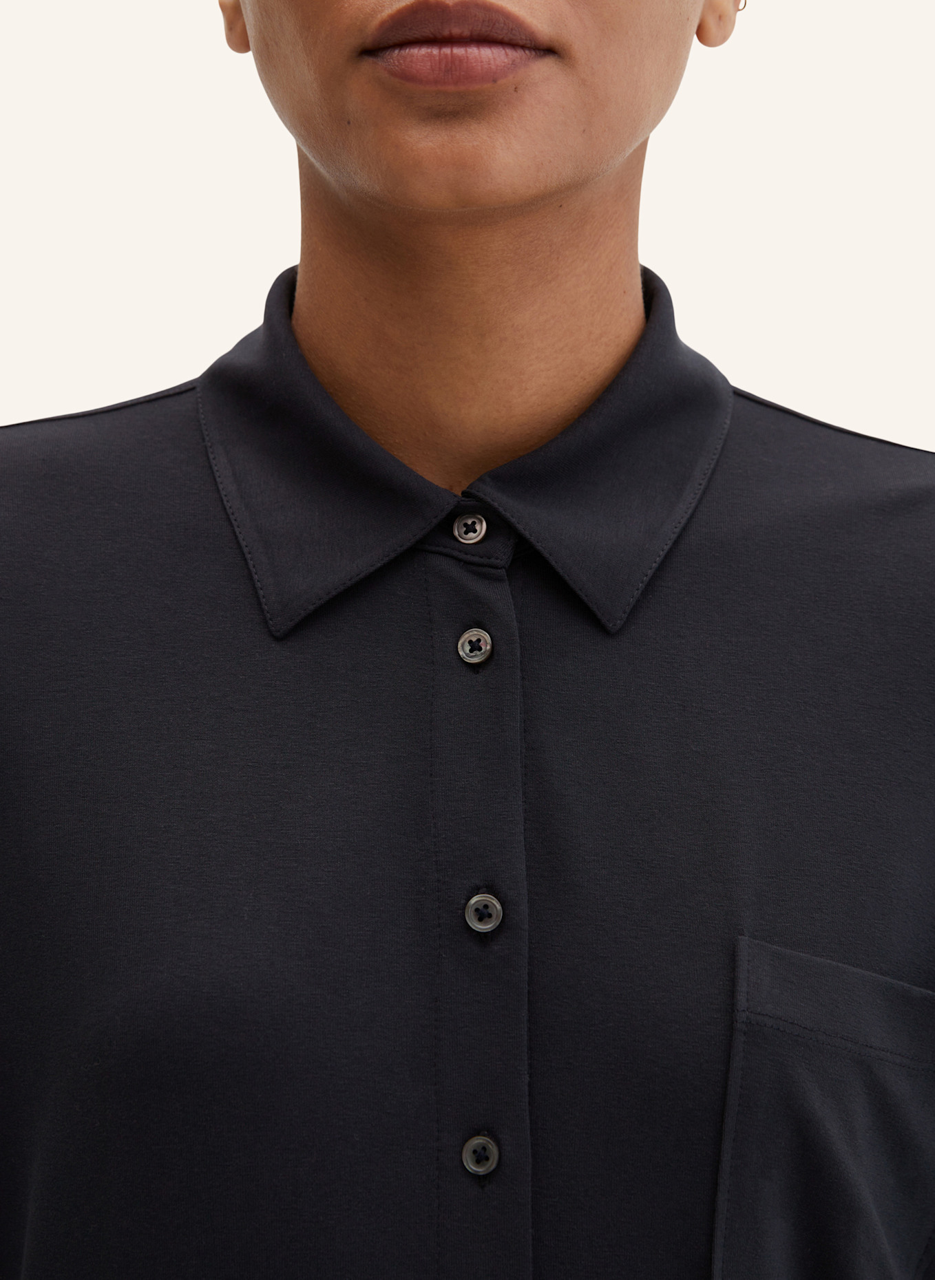 Marc O'Polo Jerseybluse: DUNKELBLAU