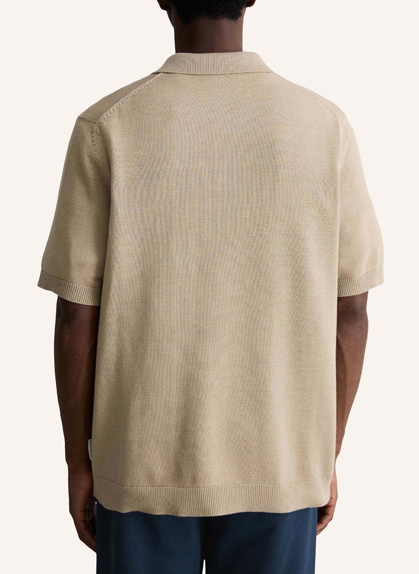 Marc O'Polo DENIM Strick-Poloshirt: BEIGE