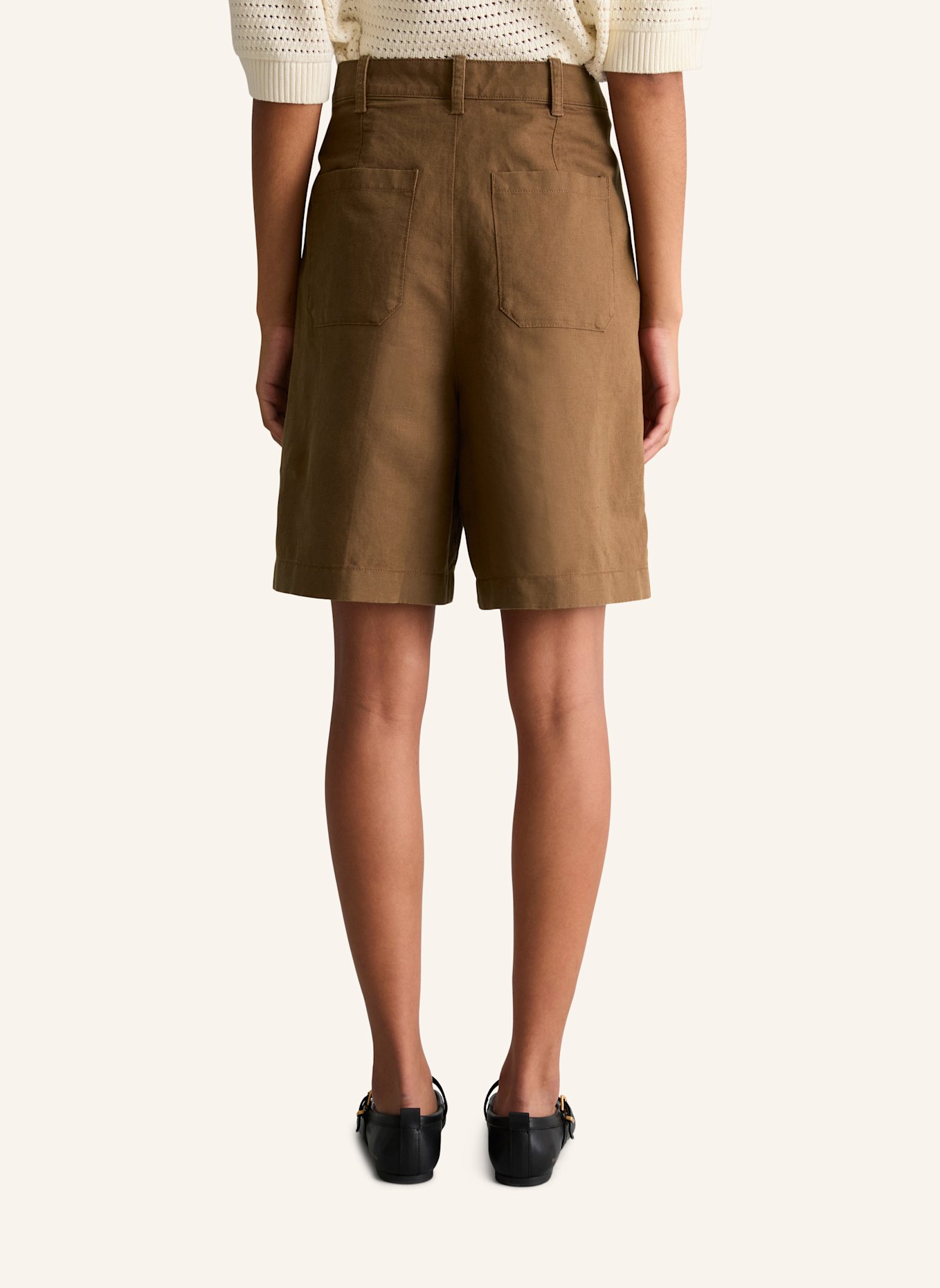 Marc O'Polo DENIM Bundfalten-Shorts: BRAUN