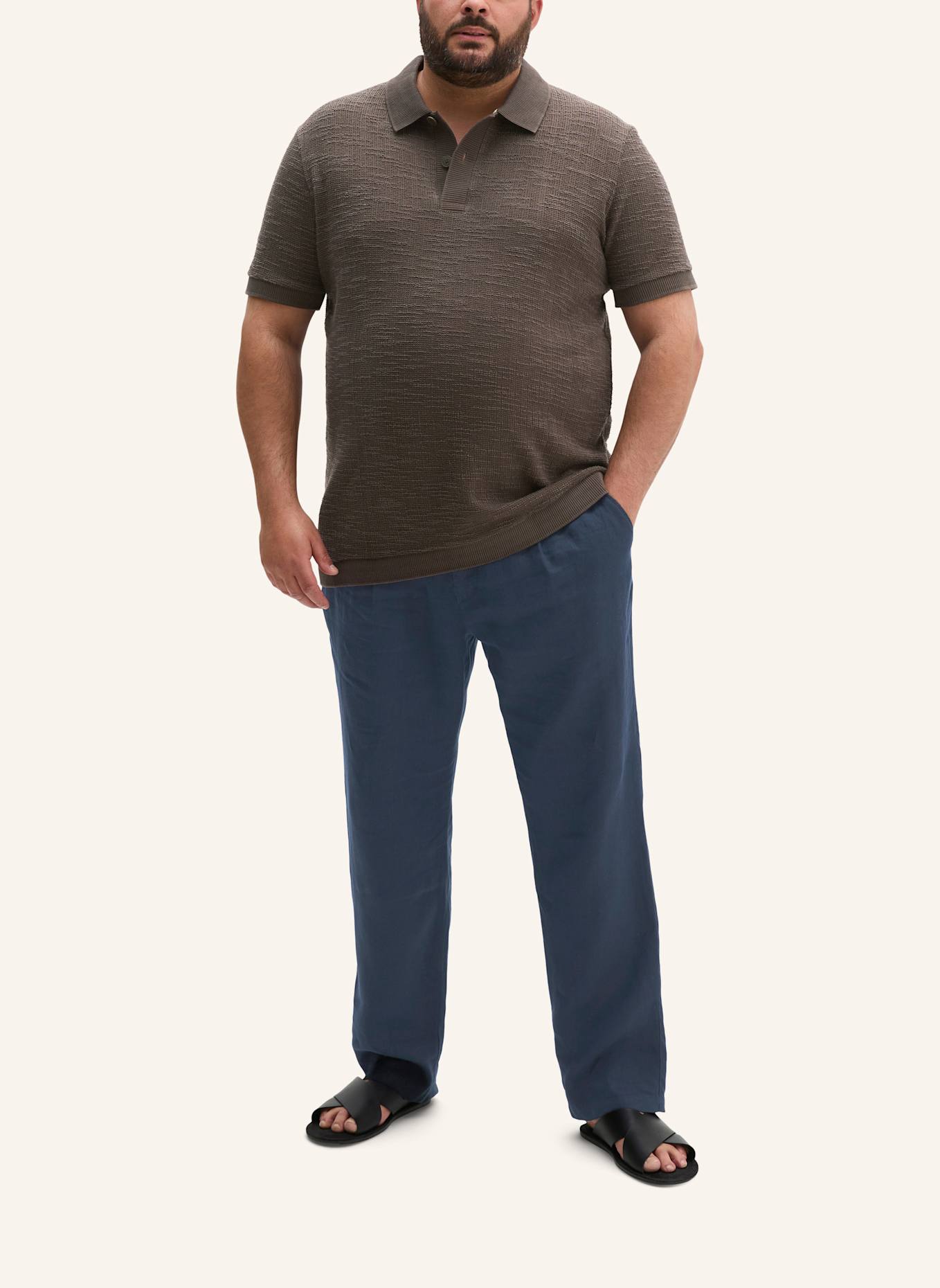 Marc O'Polo Poloshirt looose: DUNKELBRAUN