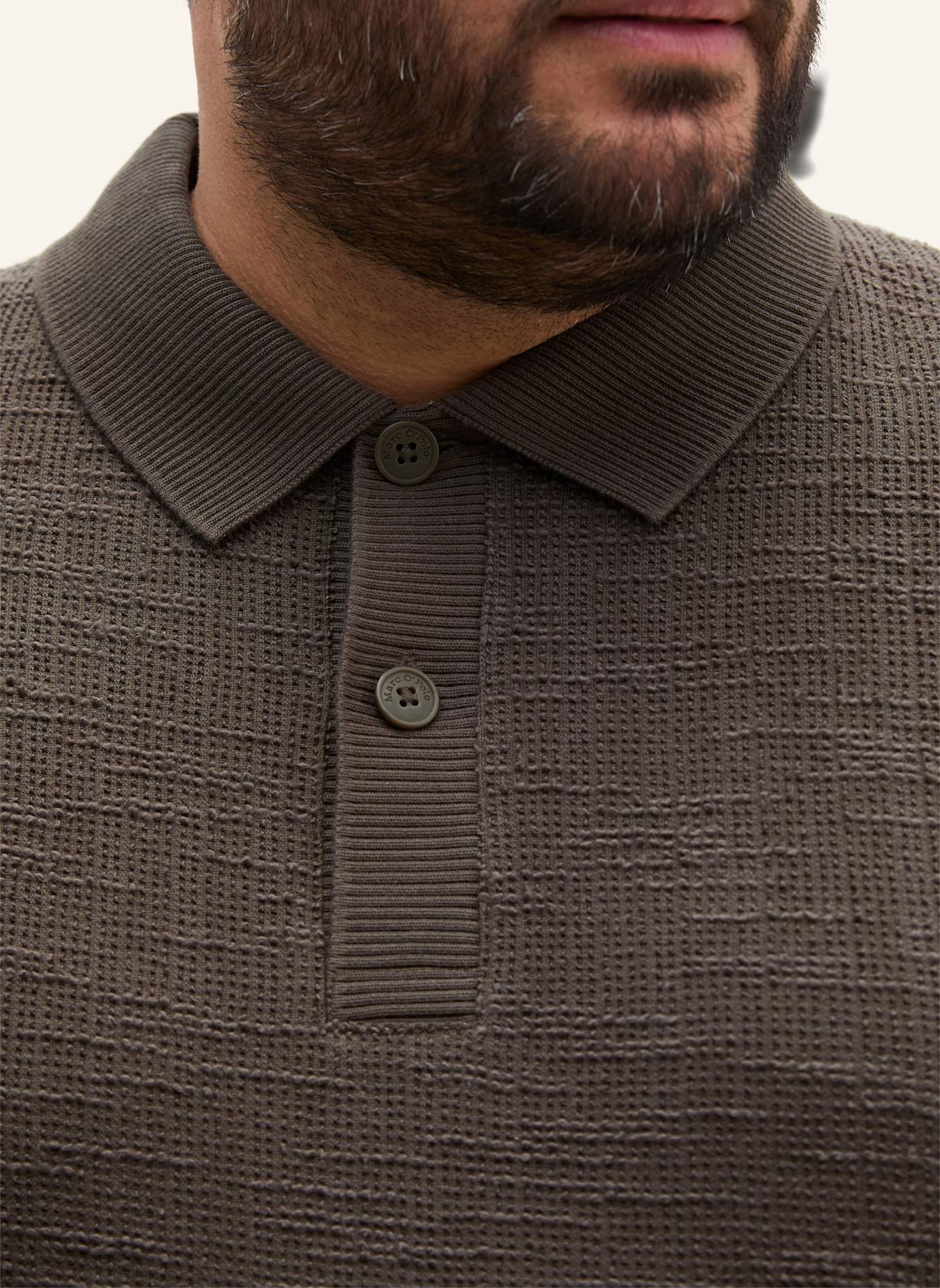 Marc O'Polo Poloshirt looose: DUNKELBRAUN