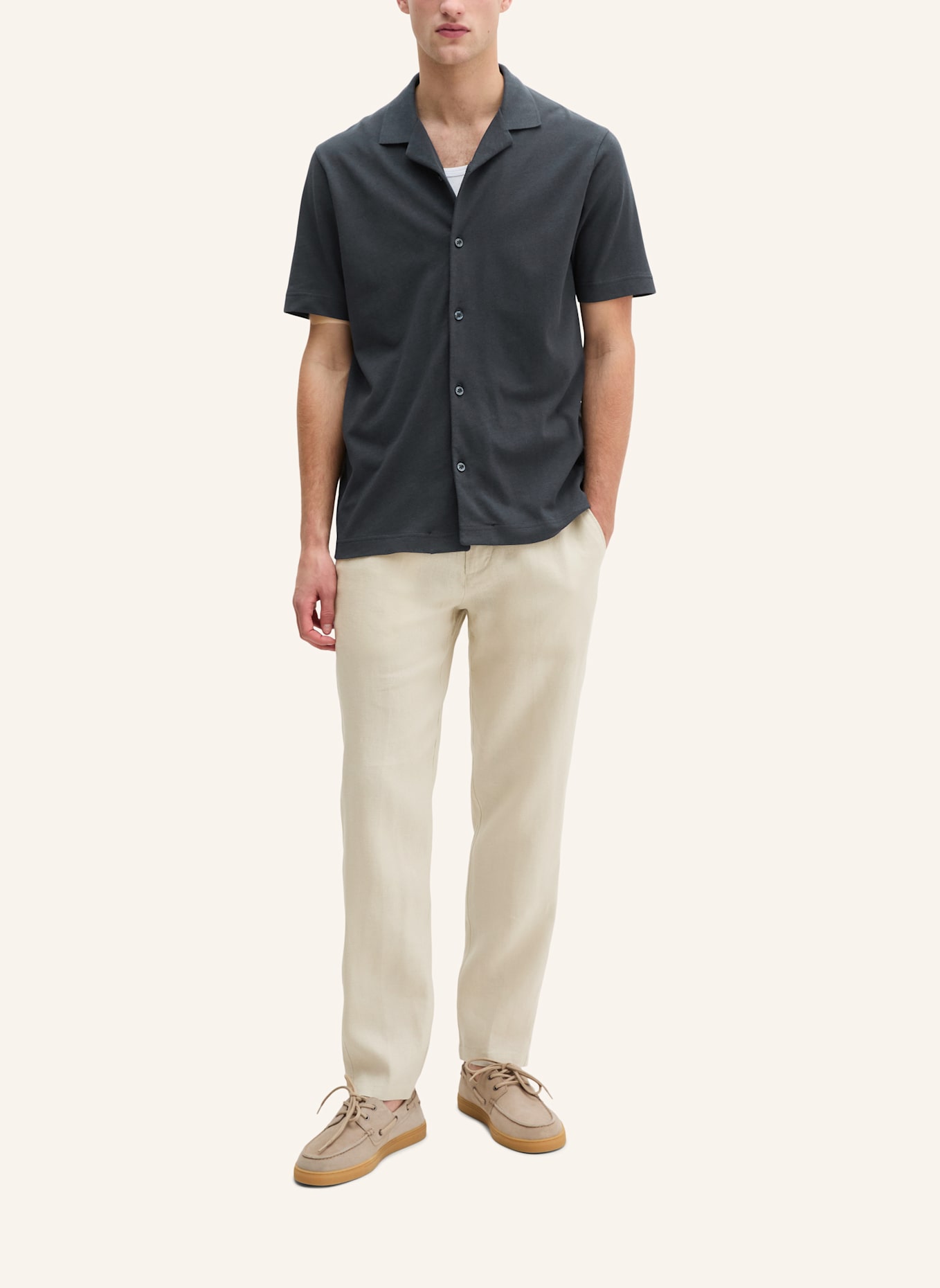 Marc O'Polo Kurzarm-Jerseyshirt: DUNKELBLAU