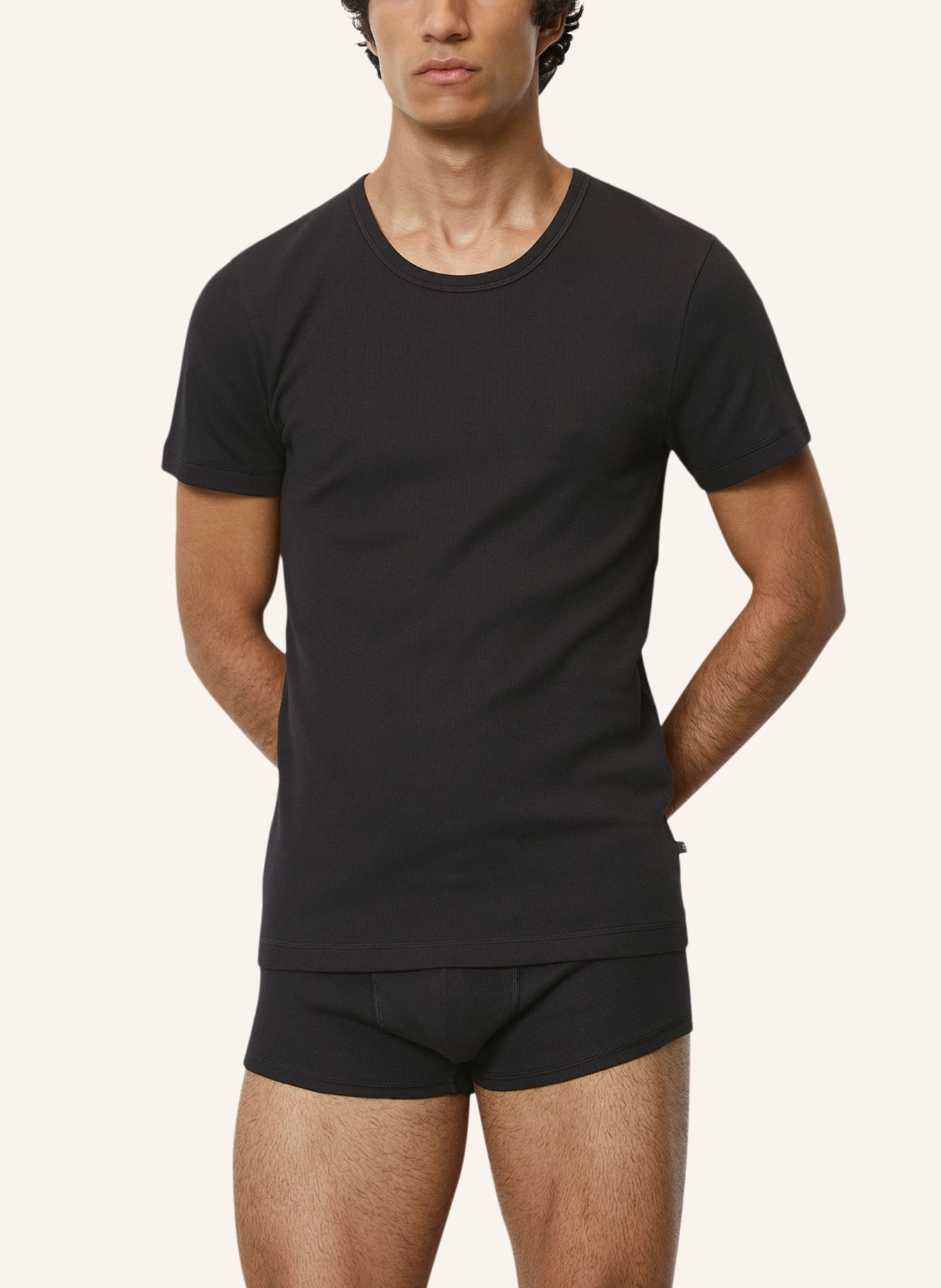 Marc O'Polo 2er-Pack Lounge-Shirts: SCHWARZ