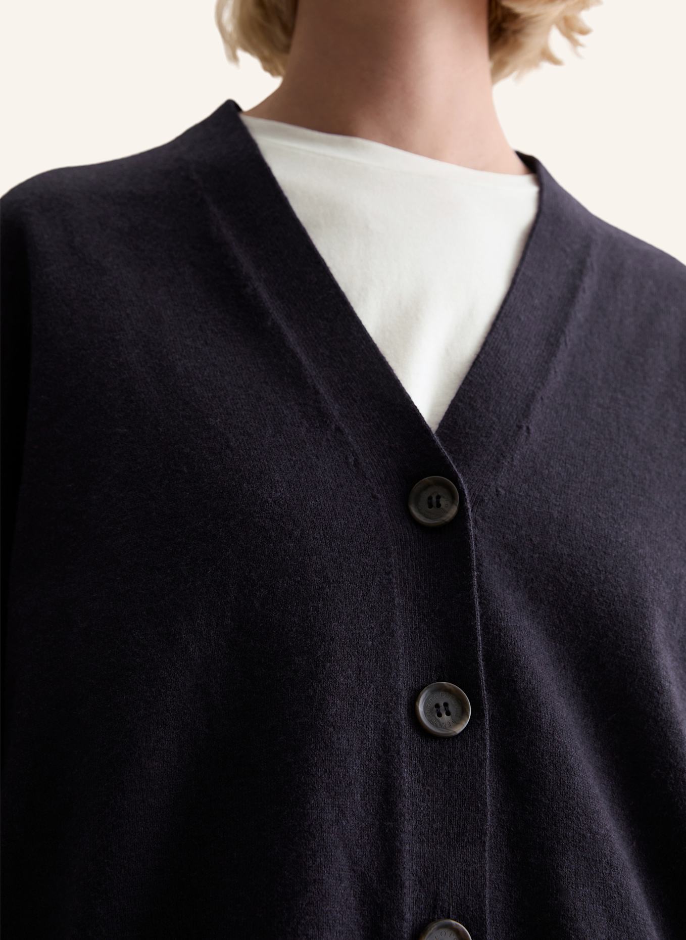 Marc O'Polo DENIM Strickpolo: DUNKELBLAU
