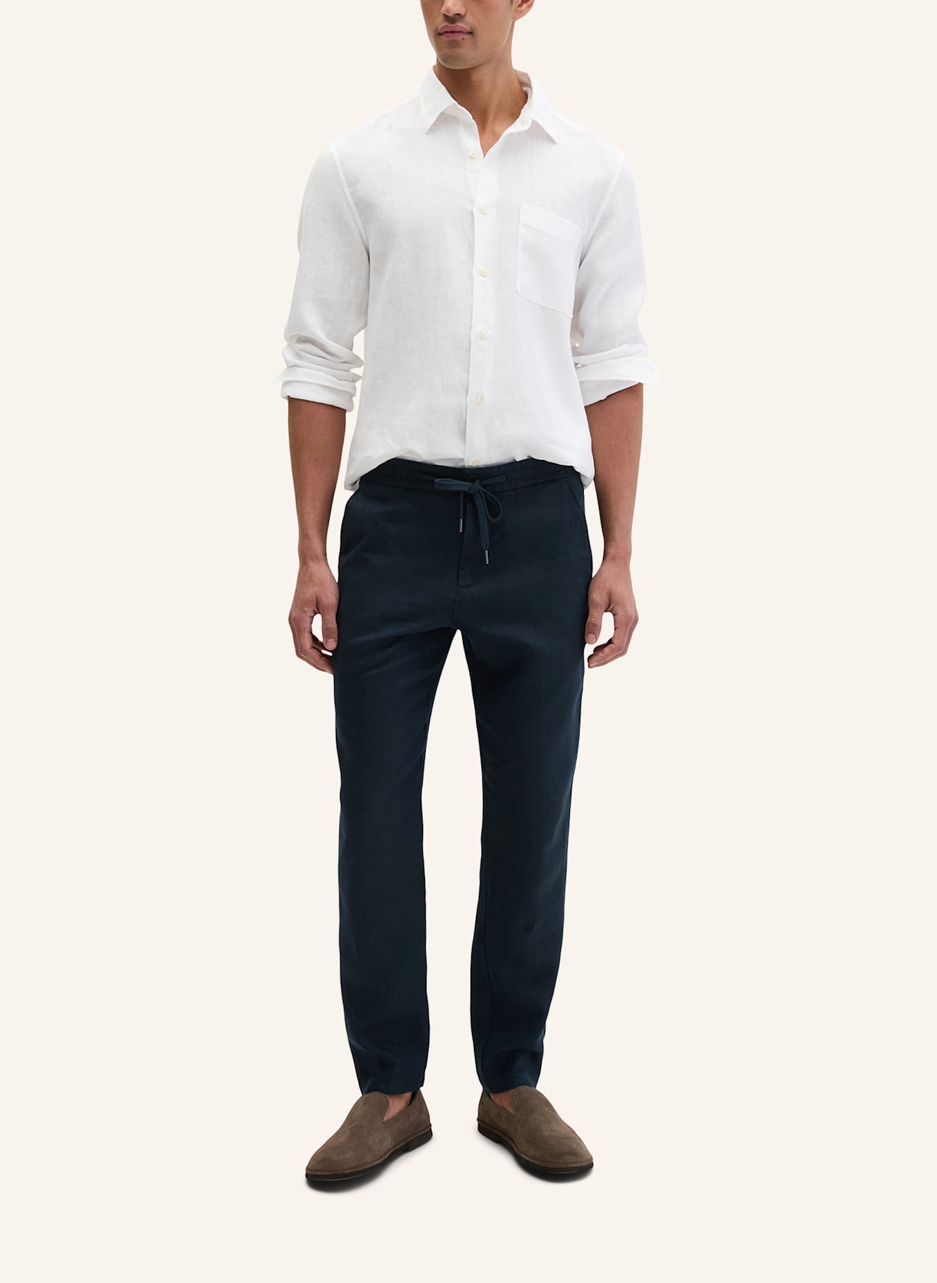 Marc O'Polo Leinenhose: DUNKELBLAU