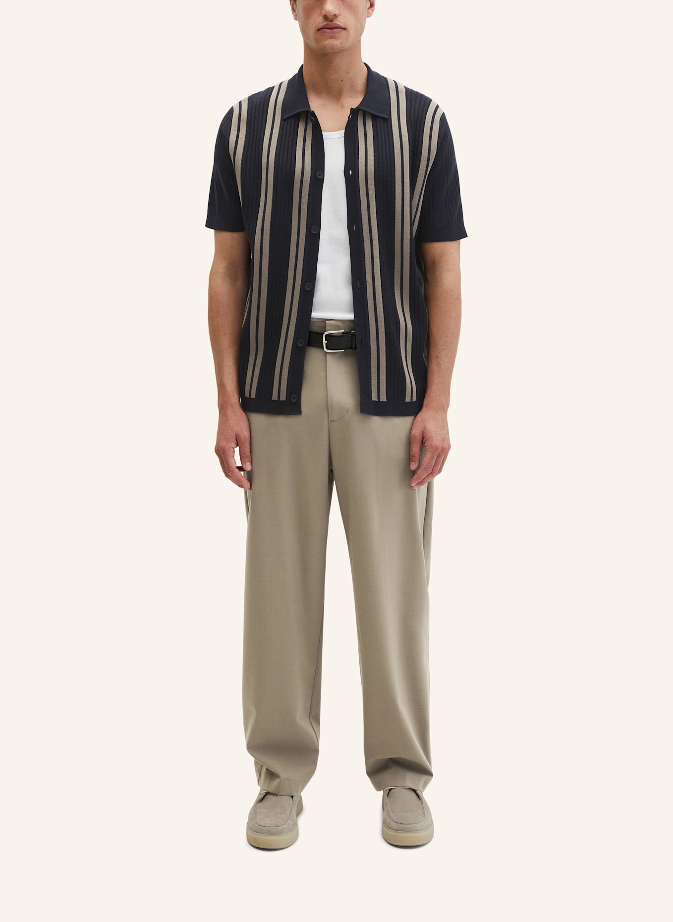Marc O'Polo Strick-Shirt: DUNKELBLAU