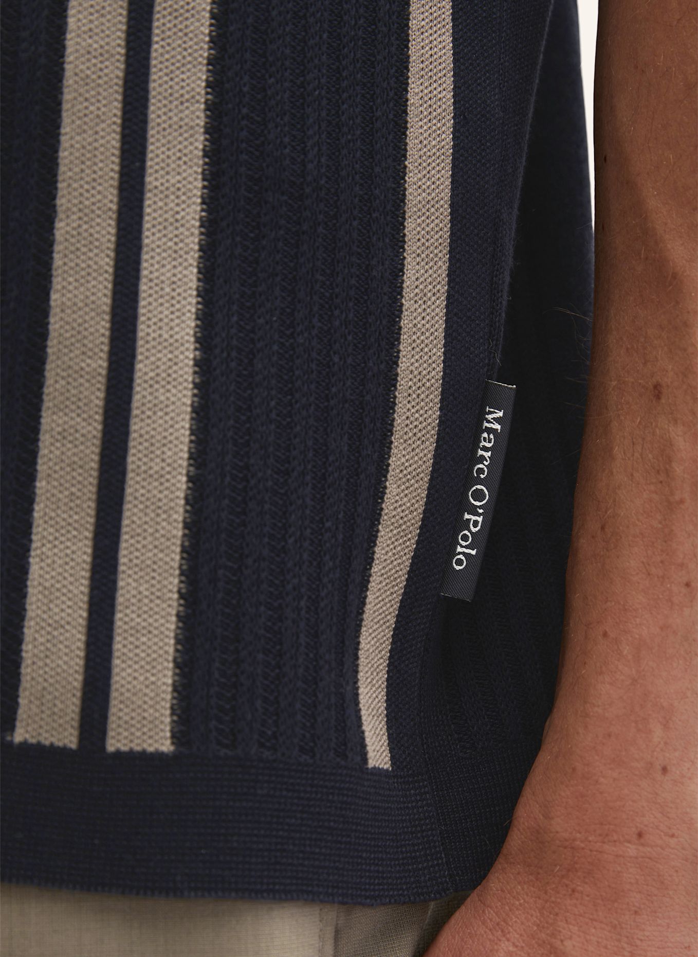 Marc O'Polo Strick-Shirt: DUNKELBLAU